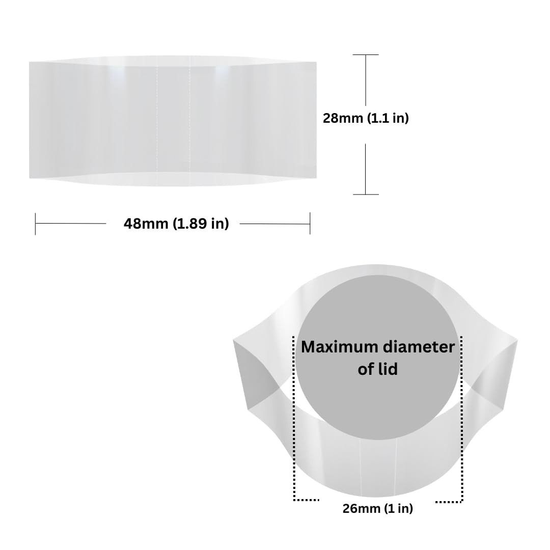 48x28mm Clear Perforated Shrink Bands for Child-Resistant Bottles - 10,000 Pack | Fits Woozy Bottles, Boston Round Bottles (3/4