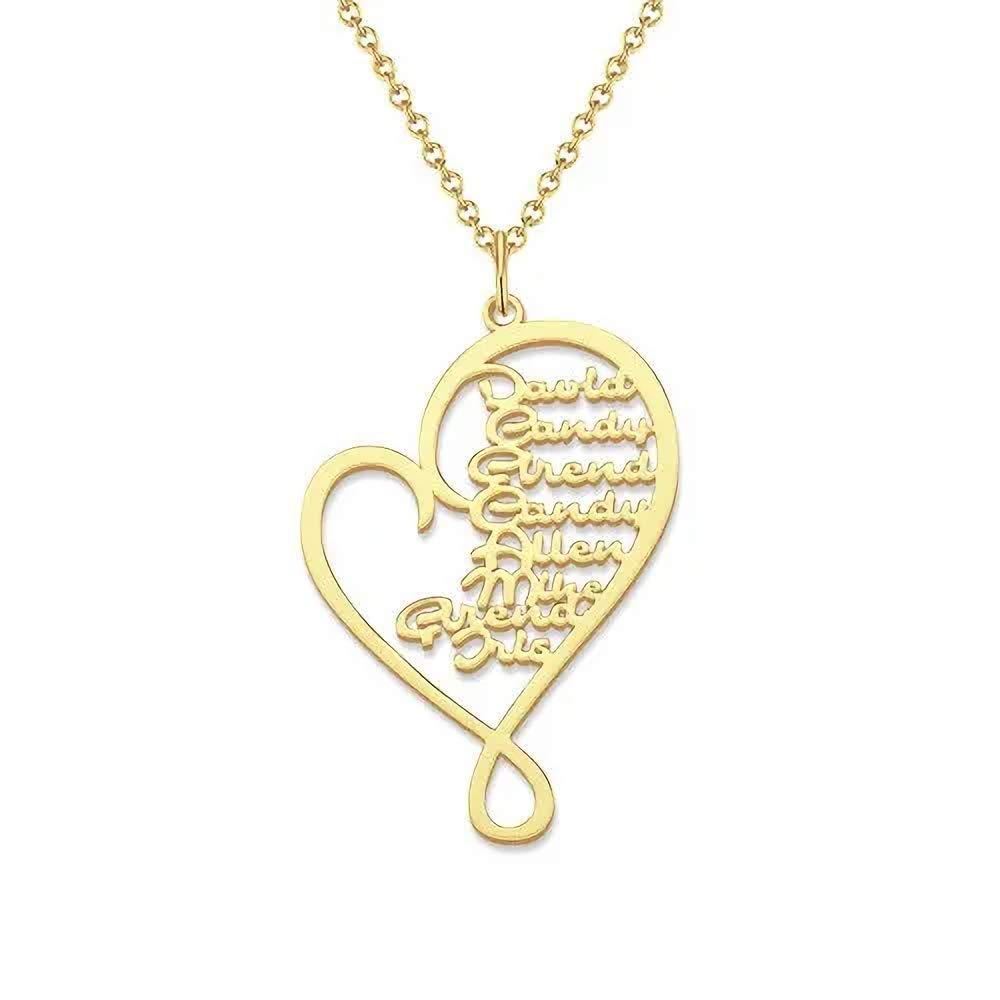 SOUFEEL Personalized Friendship Necklace for Women - Eternity Best Friend Infinity Love Heart Pendant, Layered Jewelry Gift for Anniversary, Birthday, or Graduation