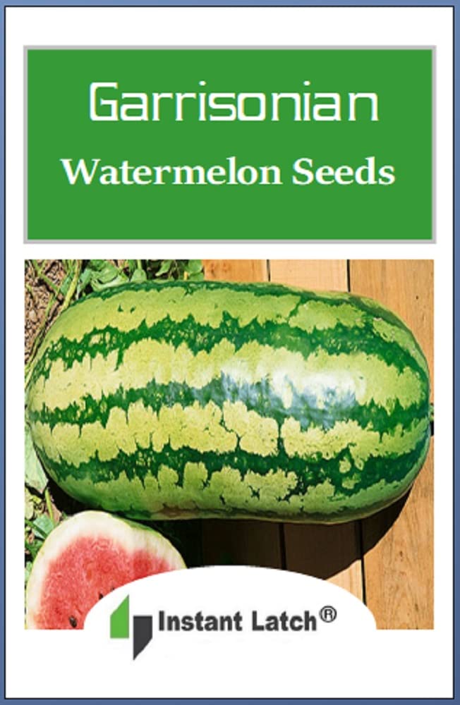 25 Non-GMO Heirloom Garrisonian Watermelon Seeds for Planting - Sweet, Juicy & Fresh Garden Seeds for Home Gardening, Backyard Farming & Summer BBQs