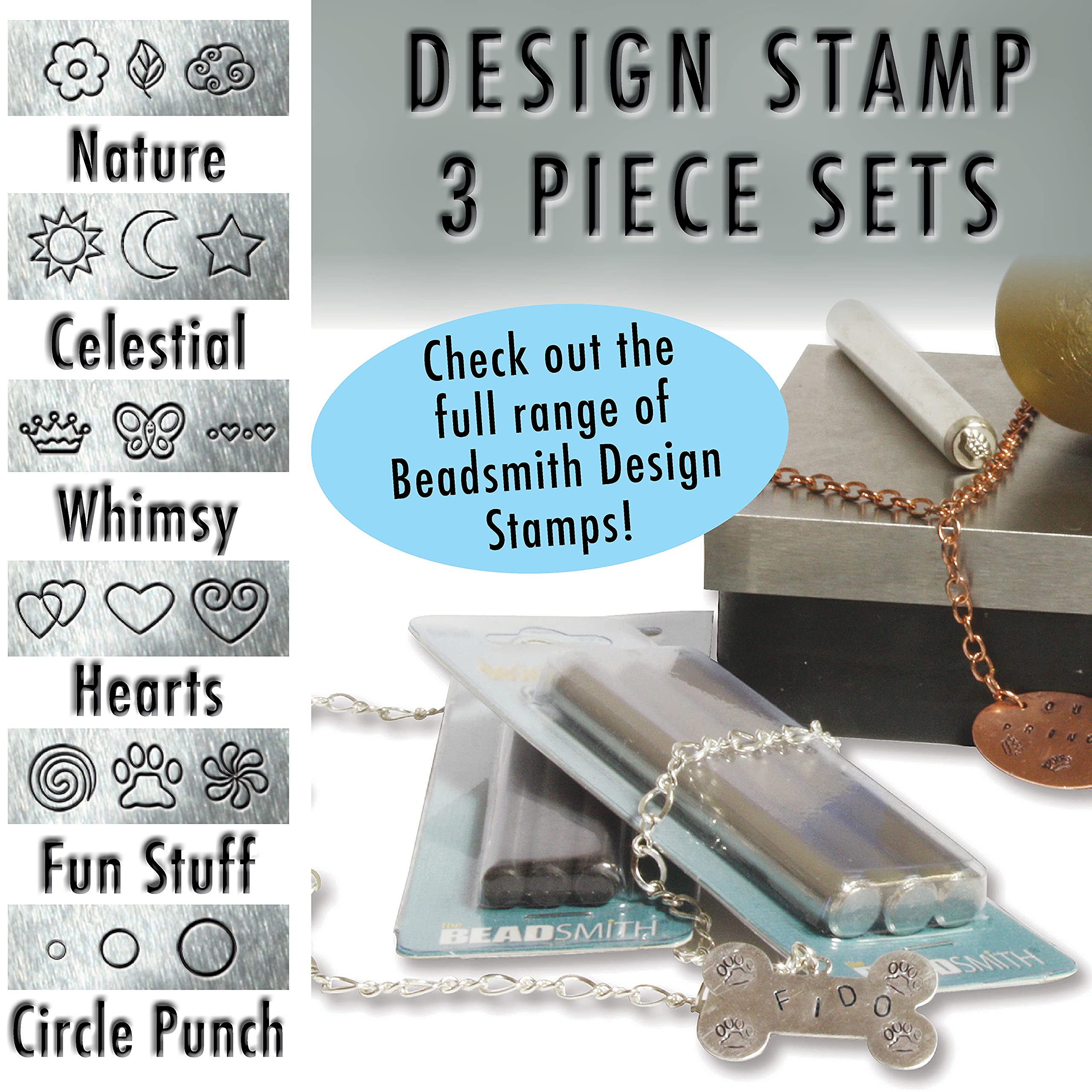 The Beadsmith Steel Stamps for Jewelry Making - Butterfly Design, 2.25