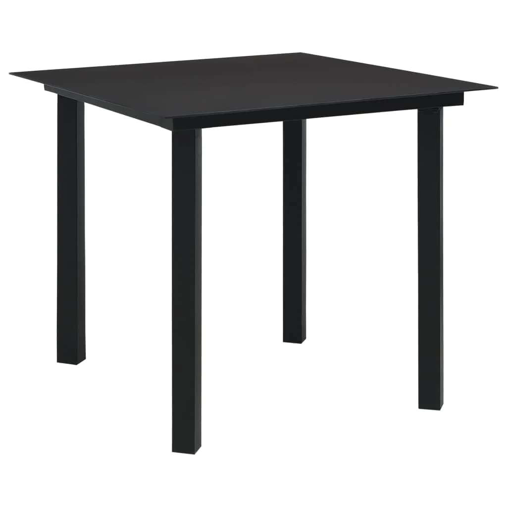 vidaXL 5-Piece Patio Dining Set - Outdoor Garden Furniture with Glass Table & Steel Chairs for Balcony, Backyard, Terrace - Perfect for Al Fresco Dining & Entertaining