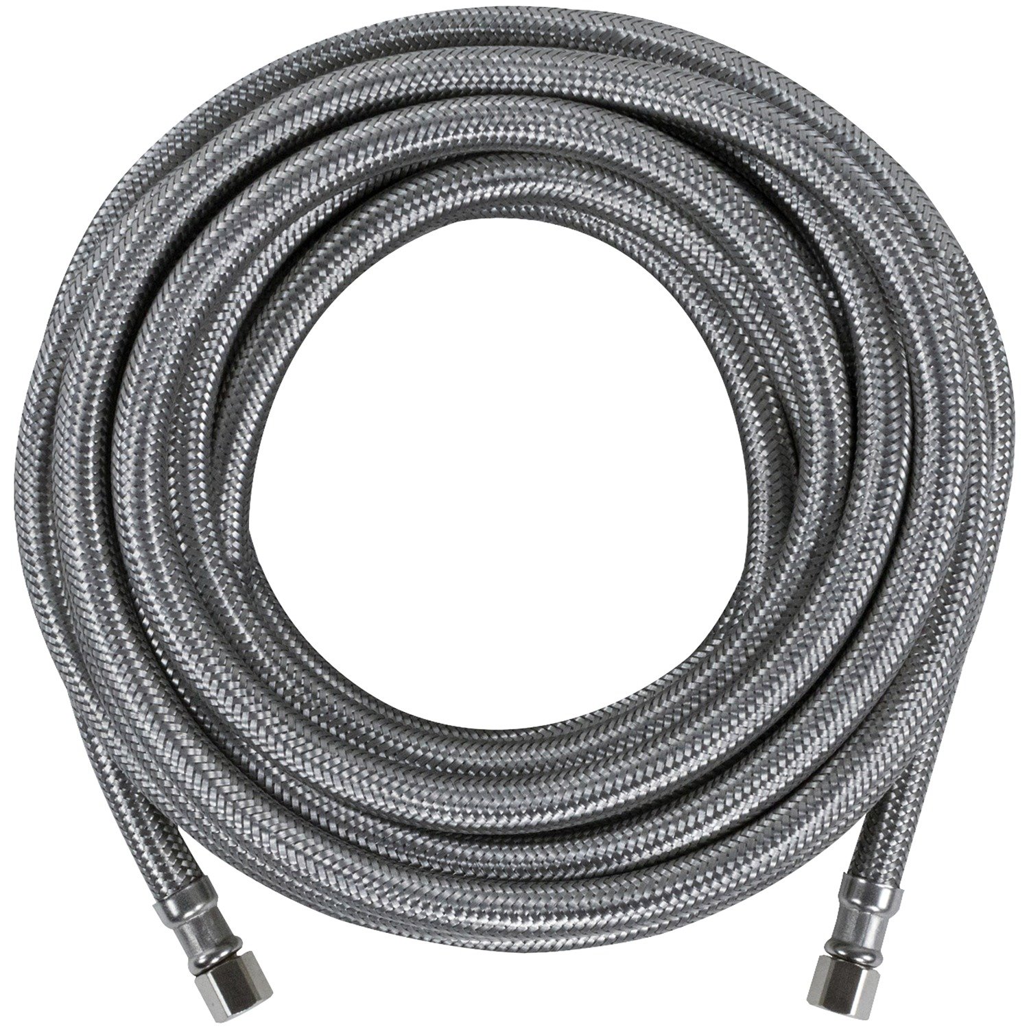 Certified Ice Maker Water Line 25ft - PVC Core with Premium Braided Stainless Steel - Compatible with Refrigerators & Freezers - Perfect for Home Kitchen & Commercial Use