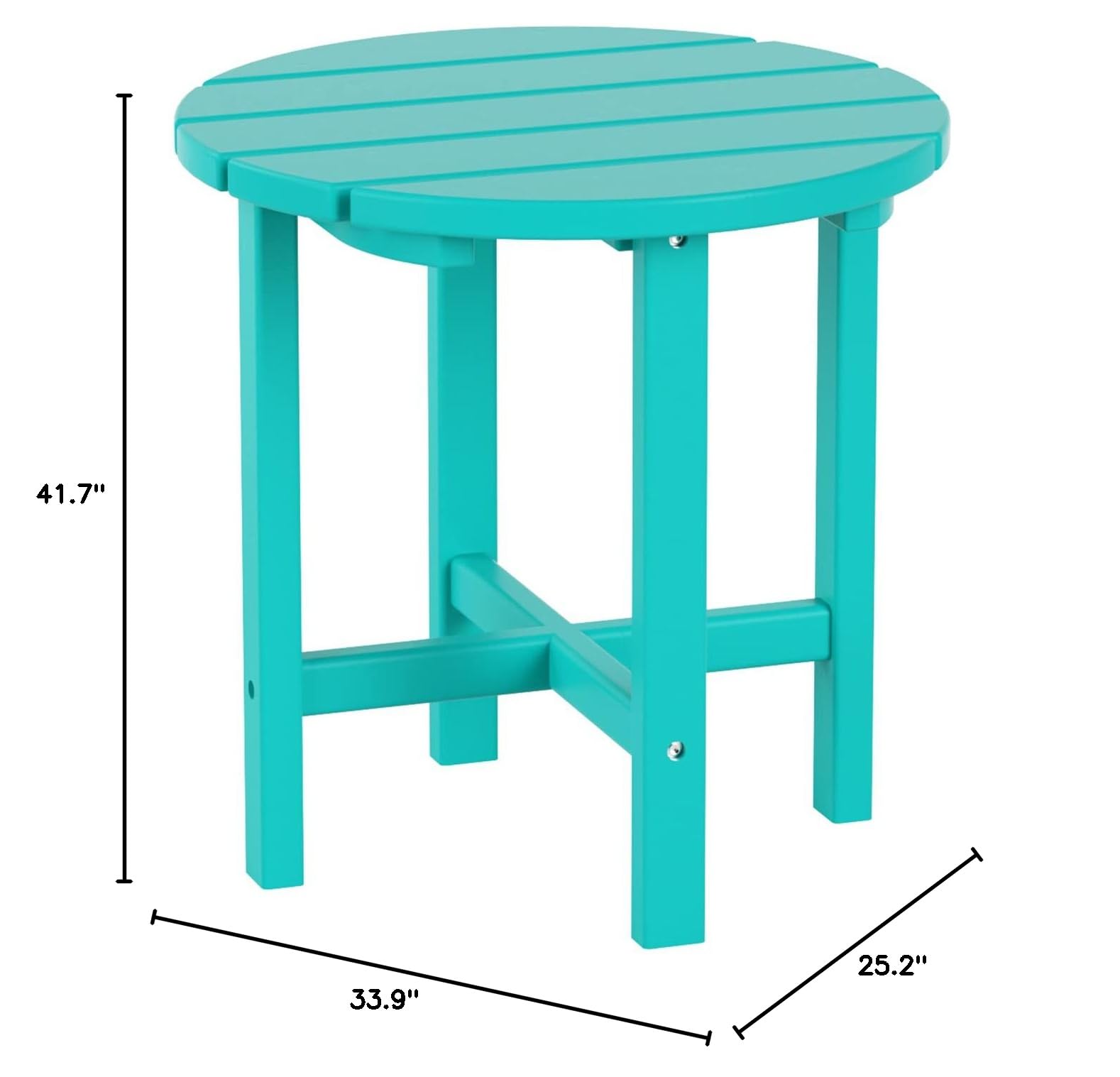 WO Home Furniture 3-Piece Patio Rocking Chair Set - Traditional HDPE Outdoor Rocking Chairs for Porch, Garden & Backyard (Turquoise) - Perfect for Relaxing, Sunbathing & Outdoor Entertaining