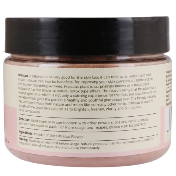 Tattvalogy Pure Herbal Hibiscus Powder with Eclipta Alba - Natural Skin & Hair Nourishment Treatment | Chemical-Free, Preservative-Free | DIY Hair Mask for Spa & Scalp Care | 150g Plastic Jar for Home & Professional Use