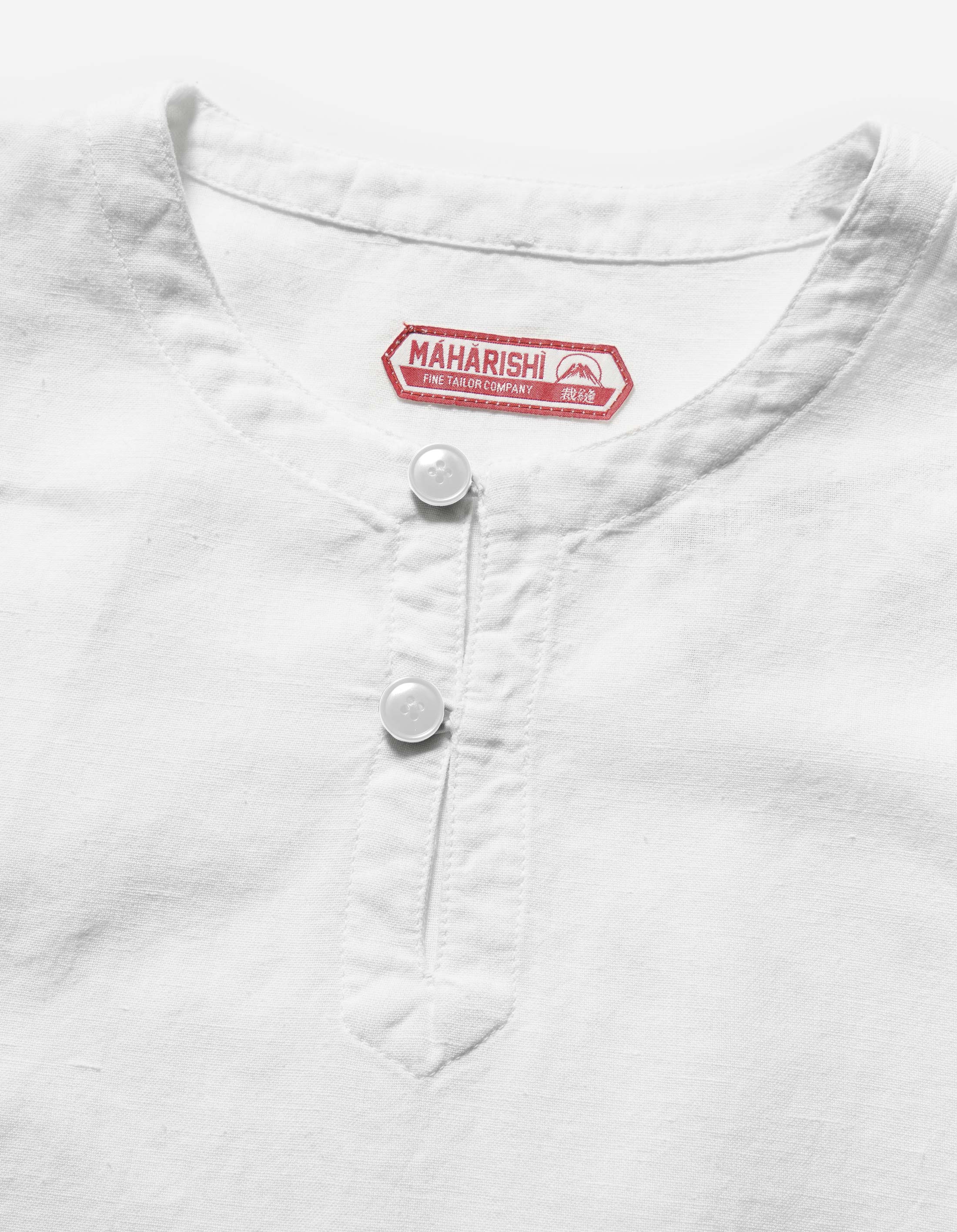 6053 Maharishi Kurta Shirt for Men - Premium White Cotton Traditional Indian Tunic - Perfect for Festivals, Weddings & Cultural Events