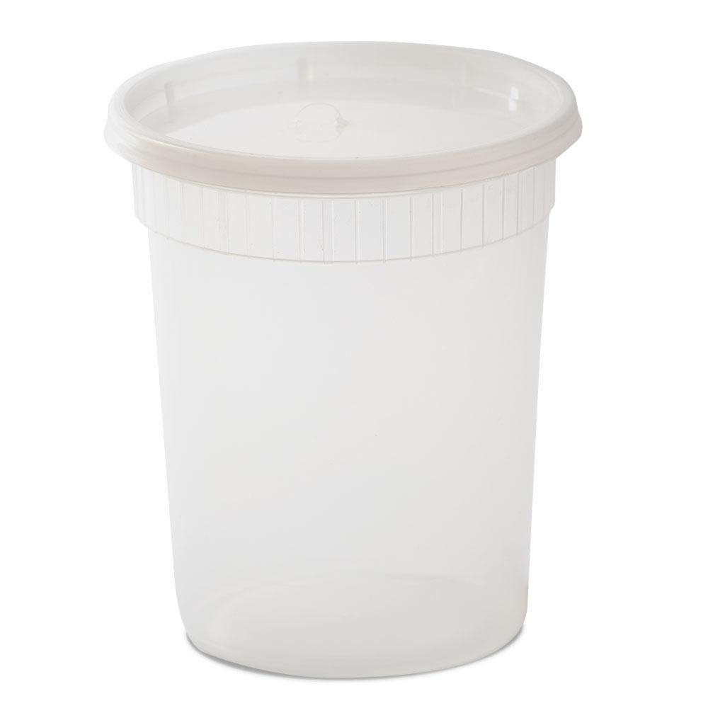 YW 32 oz Plastic Food Storage Containers with Lids - 240-Piece Set for Meal Prep, Leftovers & Pantry Organization | BPA-Free, Stackable Kitchen Containers