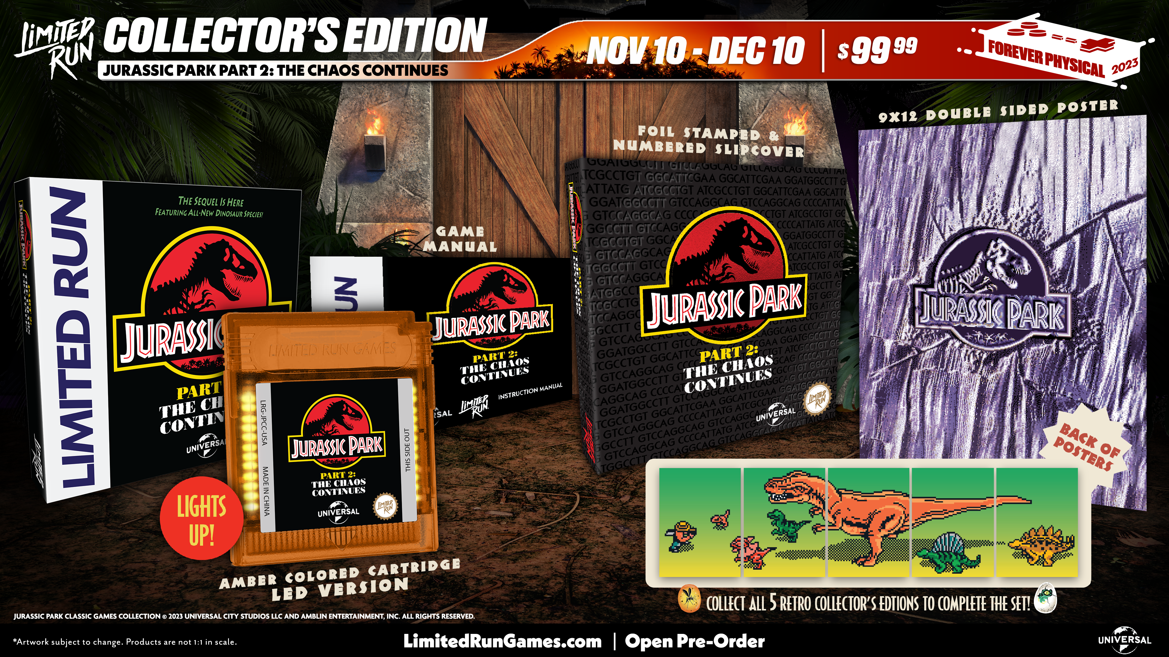 Jurassic Park Part 2: The Chaos Continues Collector's Edition Game Boy Game - Rare Retro Video Game for Nintendo GB Console - Perfect for Jurassic Park Fans & Classic Gaming Collectors (Ideal for Nostalgic Gaming Sessions & Display Collections)