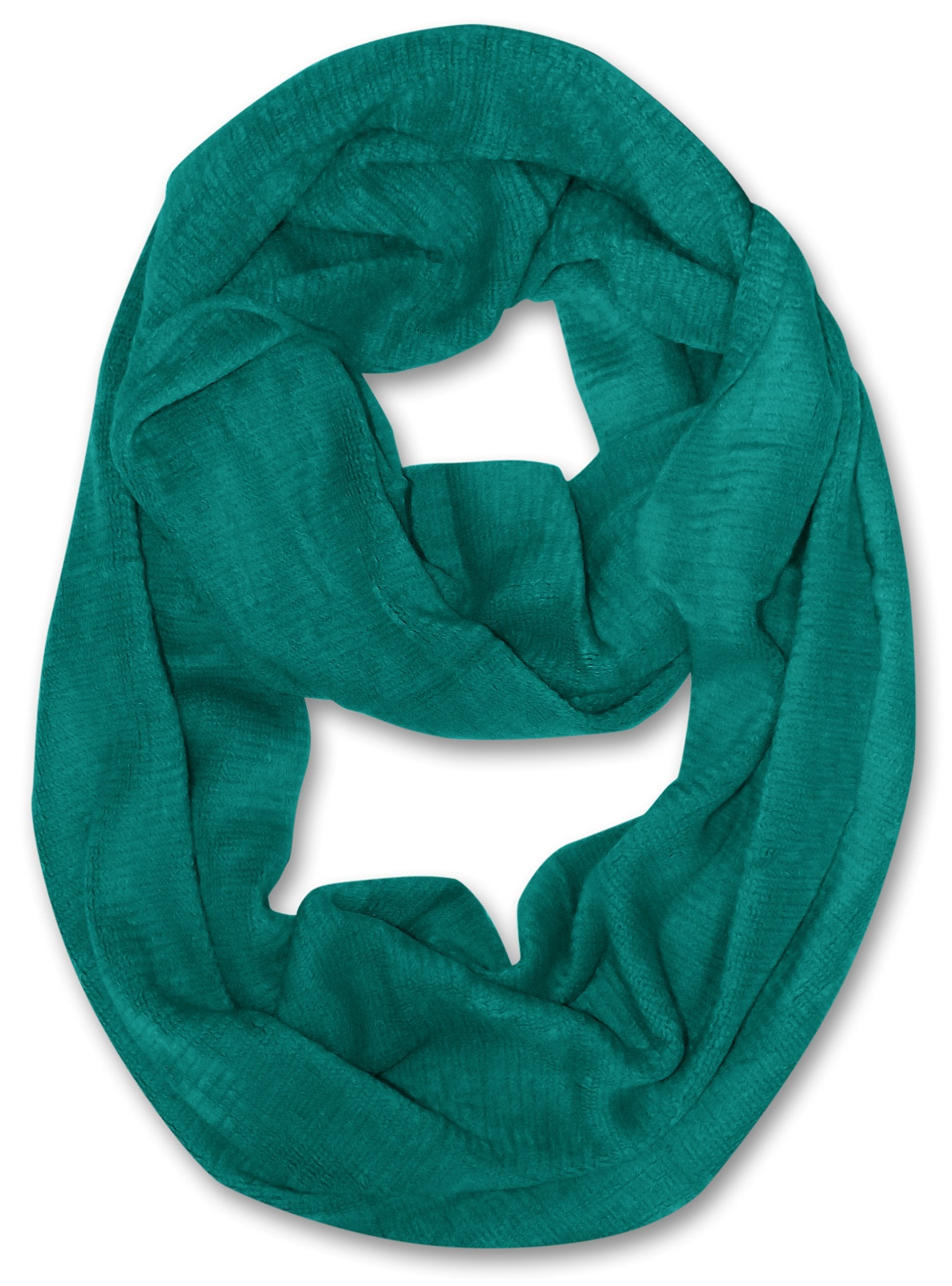 Luxury Teal Peach Cashmere Infinity Scarf - Soft Warm Two-Toned Loop Snood for Women | Perfect for Winter Fashion, Office & Outdoor Activities