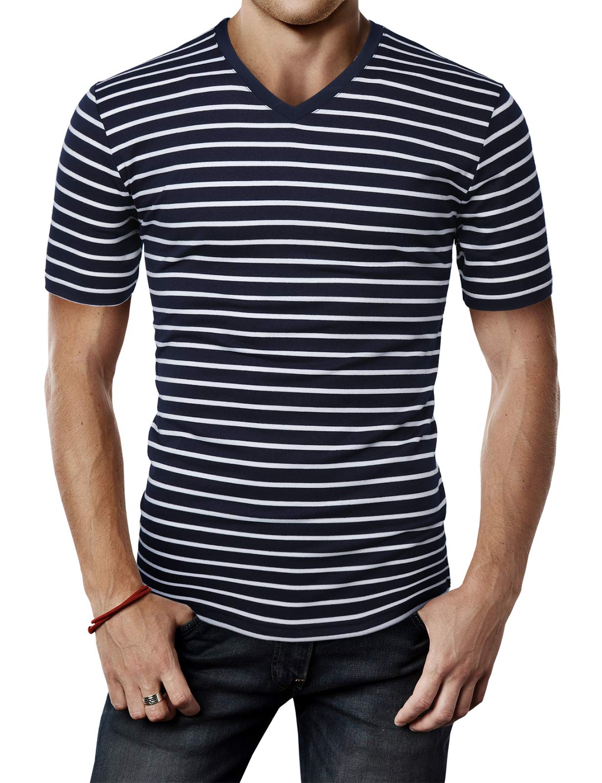 Men's Slim Fit Casual T-Shirt - Short Sleeve Basic Tee for Everyday Wear | Comfortable Cotton Shirt for Work, Weekend & Street Style | H2H Brand