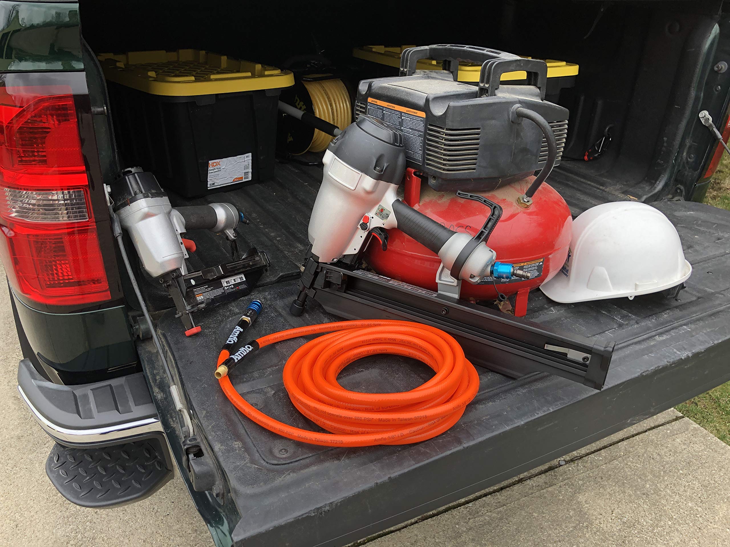 Amflo 576-50A 3/8 Inch x 50 Feet PVC Air Hose - Heavy Duty, Flexible & Kink Resistant for Air Compressors, Pneumatic Tools, and Workshop Use
