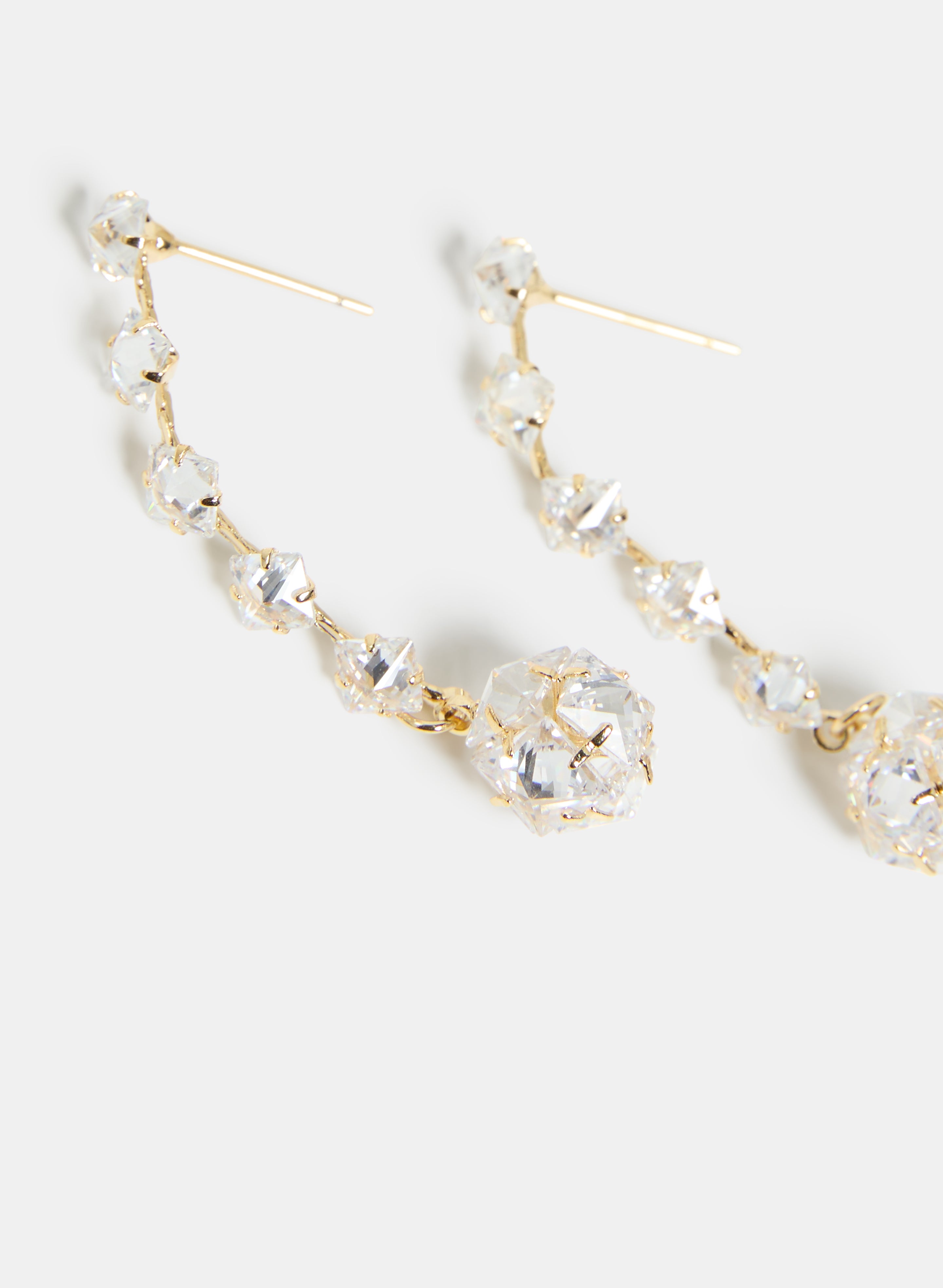 Elegant Cubic Zirconia Crystal Ball Drop Earrings for Women - Hypoallergenic Dangle Jewelry for Party, Wedding & Evening Occasions
