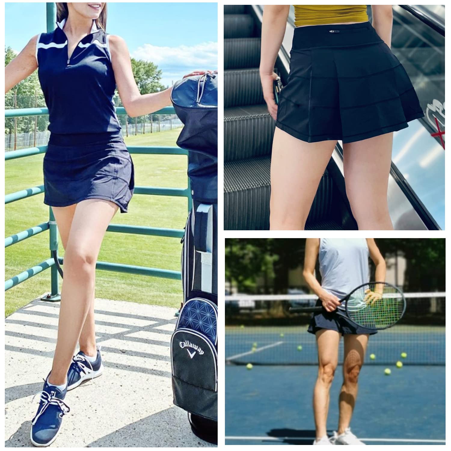 Women's Athletic Pleated Tennis Skirts with Built-in Shorts & Pockets - Breathable Golf Mini Skorts for Running, Workout, Casual Wear & Active Lifestyle | Perfect for Tennis, Gym, Yoga & Outdoor Sports