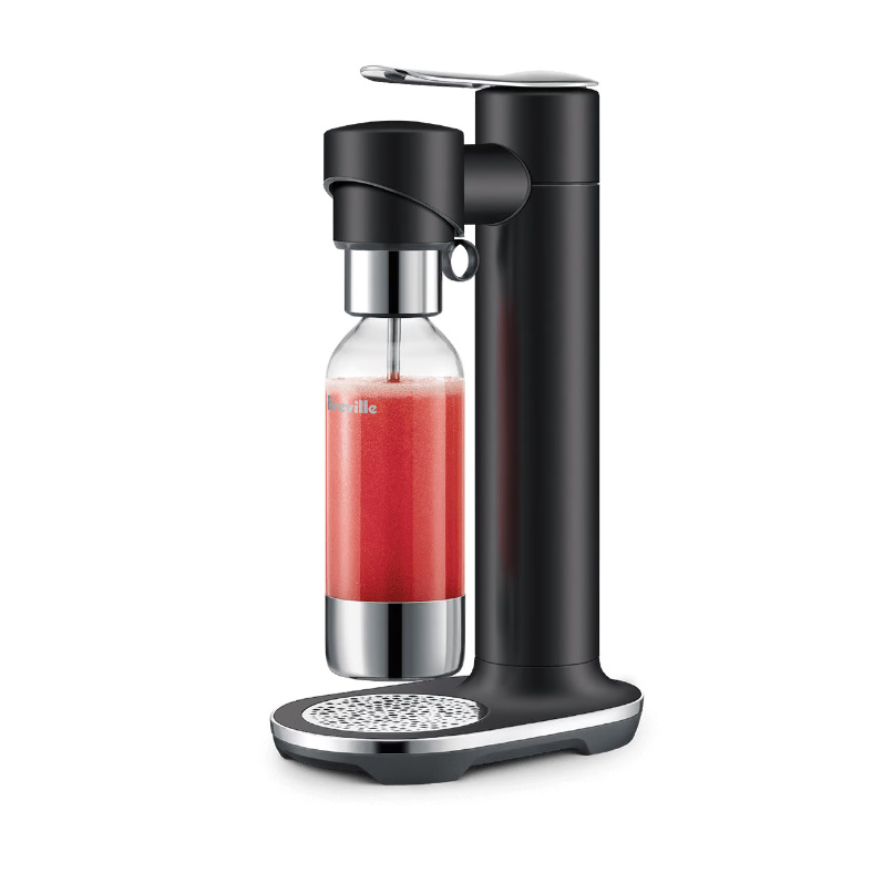 Breville the InFizz Fusion Sparkling Water Maker - Black Truffle Color | Countertop Carbonation System for Home, Office & Entertaining | Makes Fizzy Drinks, Cocktails & Healthy Hydration