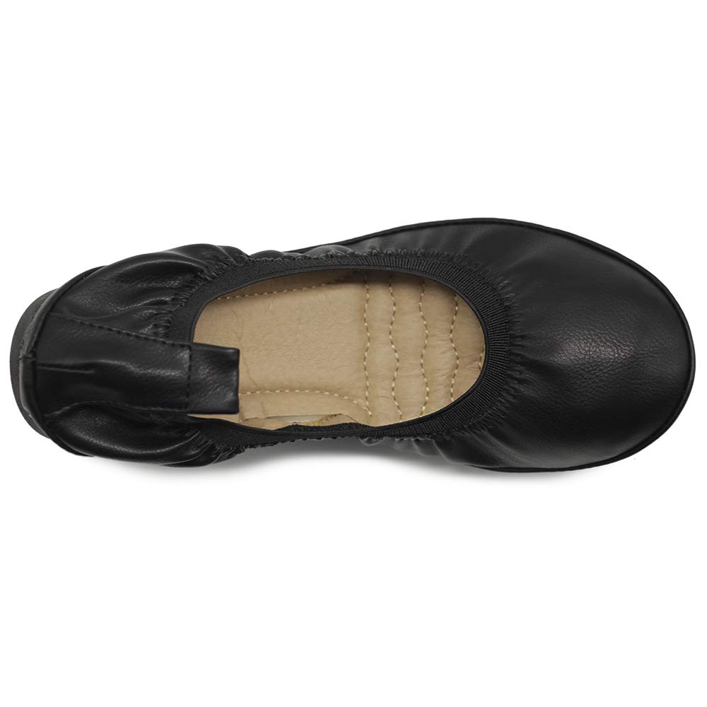 Ollio Women's Comfort Ballet Flats with Shoe Collar Pull Tab - Slip-On Loafers for Work, Office & Casual Wear