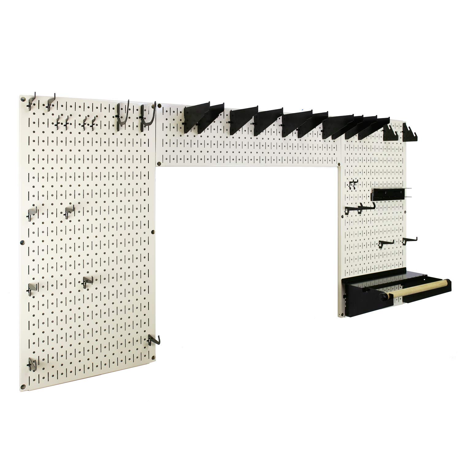 Wall Control Woodworking Tool Storage Kit - Pegboard Organizer for DIY Woodworkers & Makers | Beige Tool Holder for Garage, Workshop & Craft Room Organization
