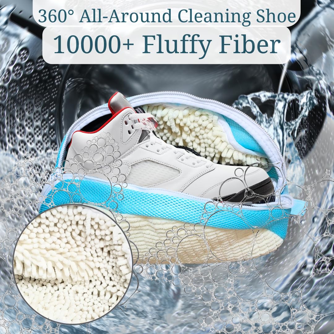 2025 Upgraded Shoe Washing Machine Bag - Durable Laundry Shoe Protector for Sneakers, Running Shoes & Delicates | Perfect for Gym, Travel & Home Use