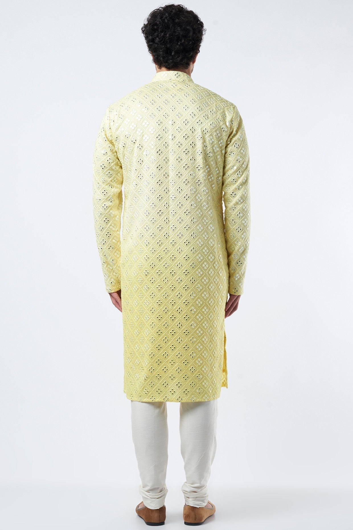 Lime Yellow Silk Kurta for Women - Elegant Indian Traditional Wear for Festivals, Weddings & Special Occasions