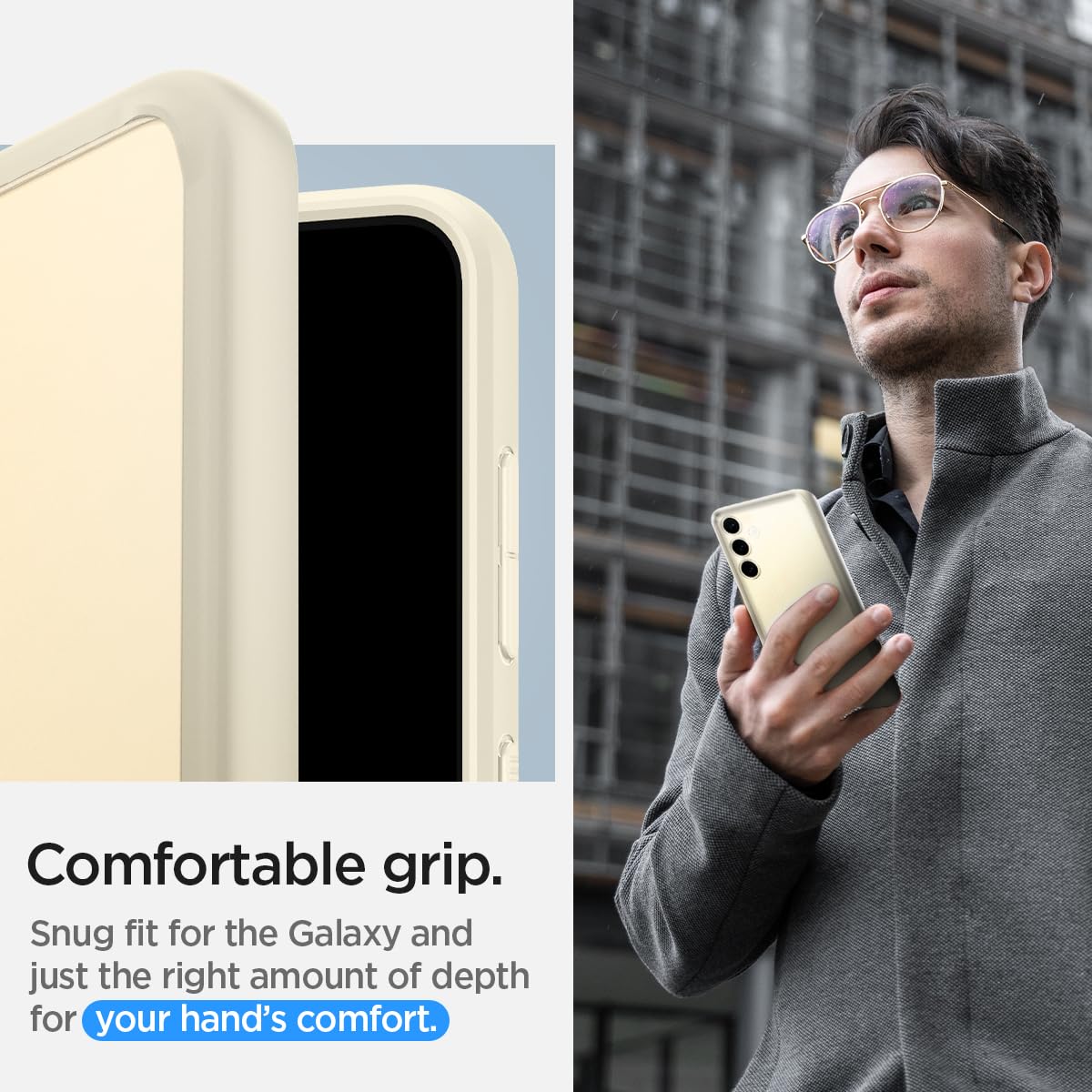 Spigen Ultra Hybrid Shockproof Case for Samsung Galaxy S24 [Anti-Yellowing] - Mute Beige | Slim Protective Phone Cover for Everyday Use & Outdoor Activities