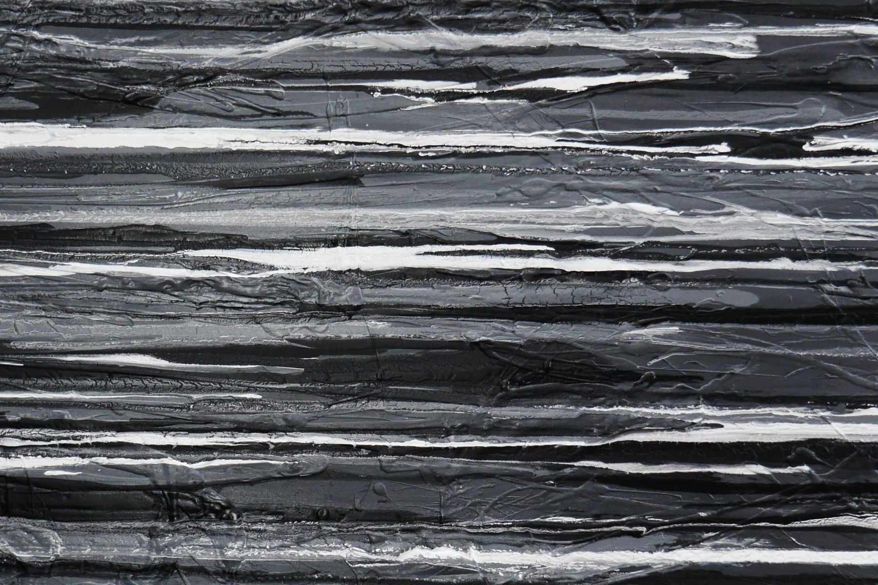 50 Shades of Grey Abstract Textured Painting - 200cm x 80cm Modern Gray White Wall Art for Living Room, Bedroom & Office Decor | Large Contemporary Canvas Artwork