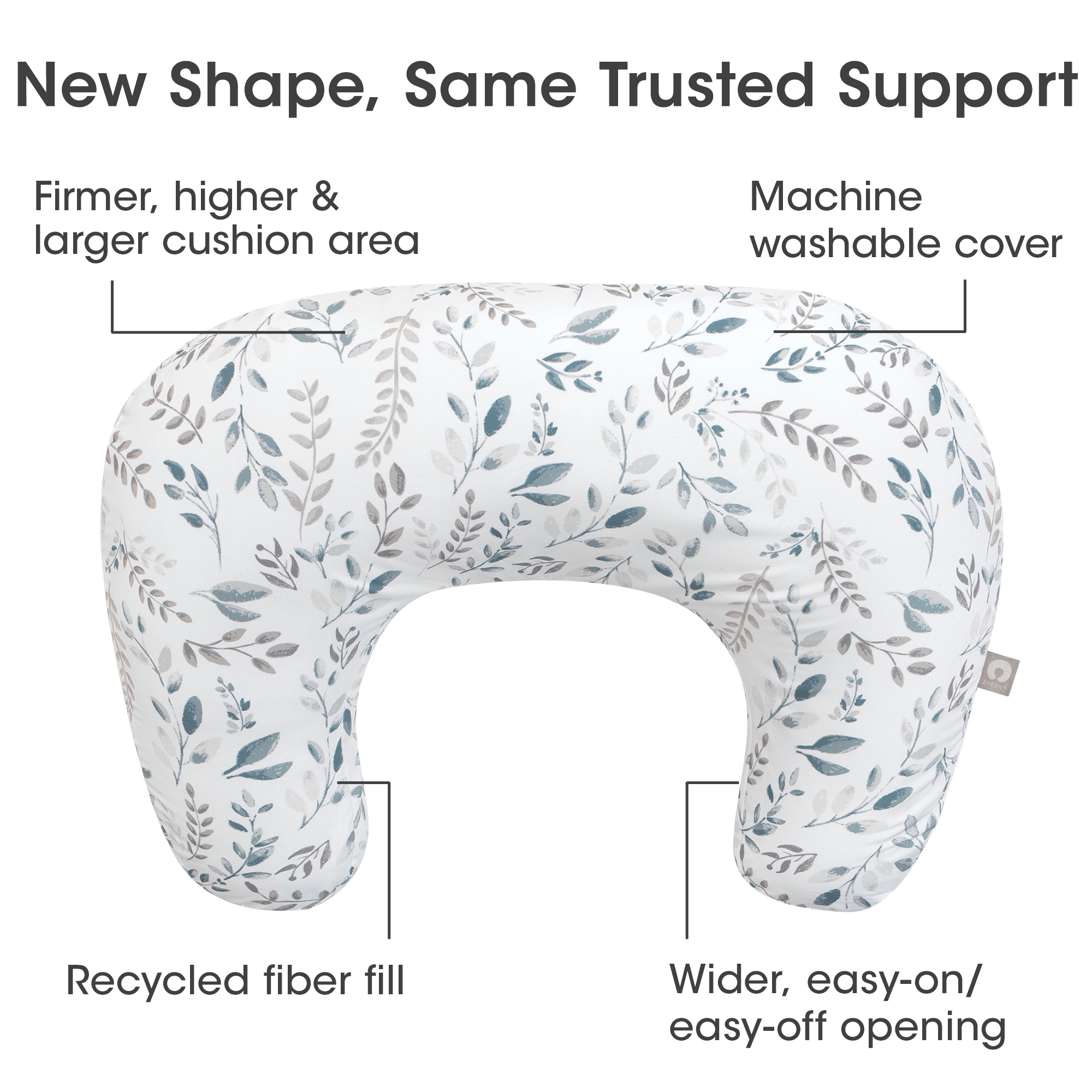 Boppy Original Nursing Pillow and Infant Support - Perfect for Breastfeeding, Bottle Feeding & Tummy Time - Soft, Comfortable & Ergonomic Design for Newborns & Babies