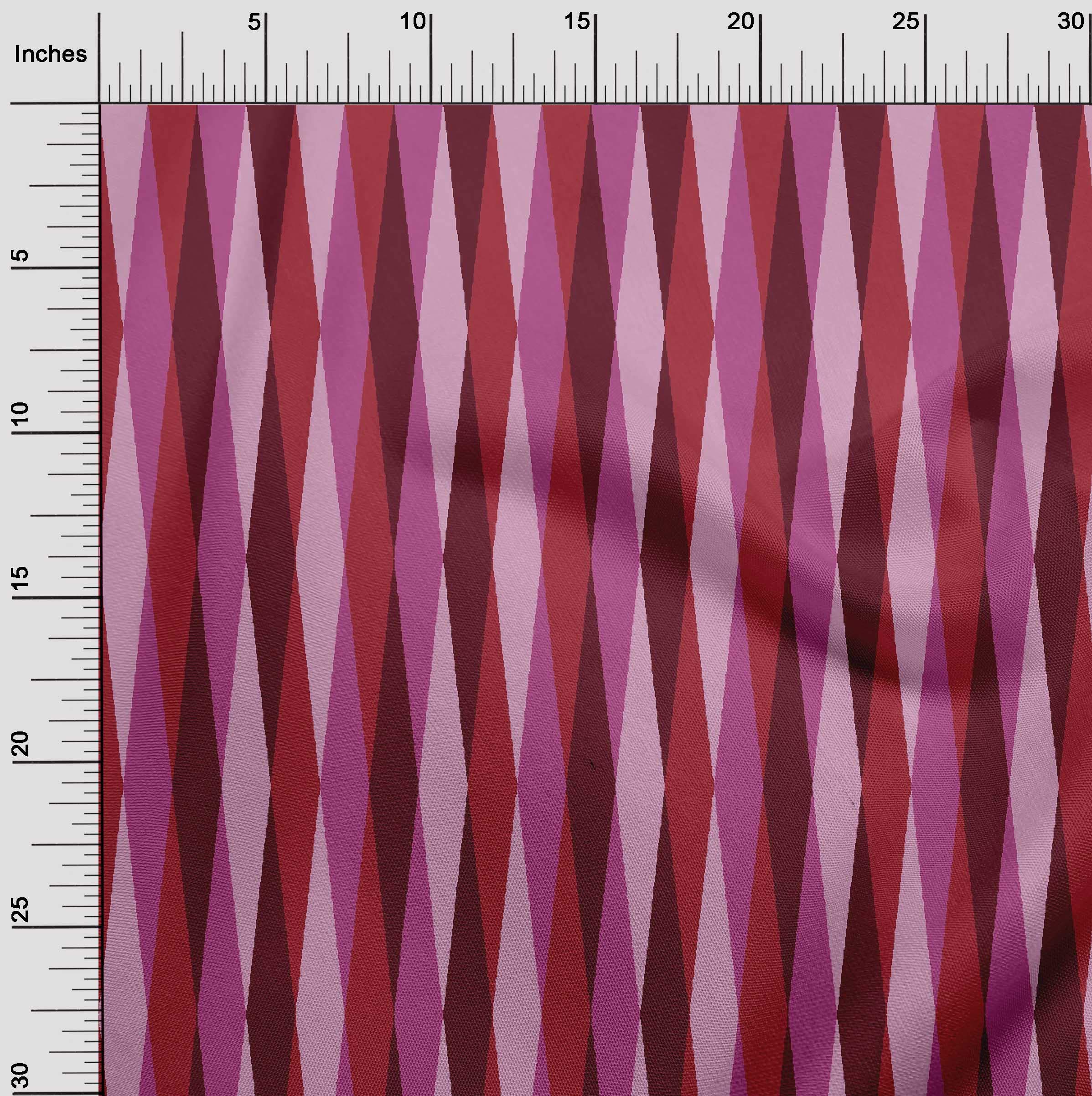 oneOone Cotton Jersey Pink Argyle Check Dress Fabric - 58 Inch Wide Print Material by The Yard | Perfect for DIY Dresses, Skirts & Craft Projects
