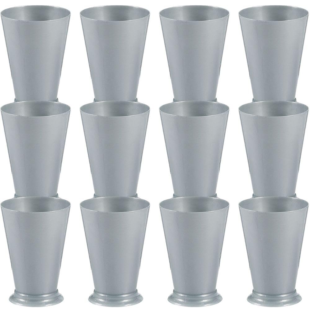 Fun Express Mint Julep Plastic Cups - Set of 12 (10 oz Each) - Derby Party Supplies & Southern Themed Events - Perfect for Kentucky Derby Parties, Bridal Showers & Outdoor Gatherings