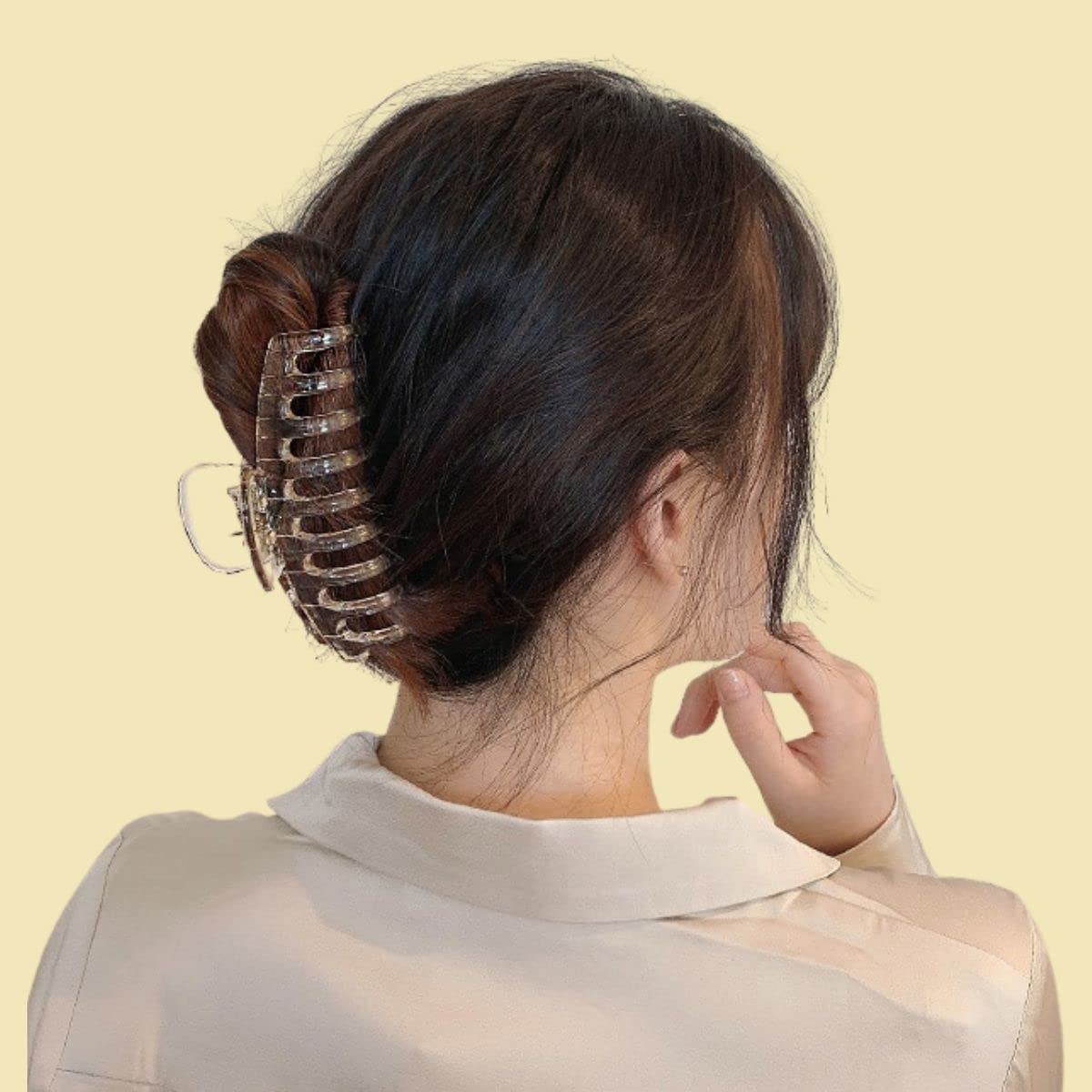 Excelis Hair Clips for Women - 3 Pack Orange Hairpins for Fine, Thick & Curly Hair - Perfect for School, Work & Special Occasions
