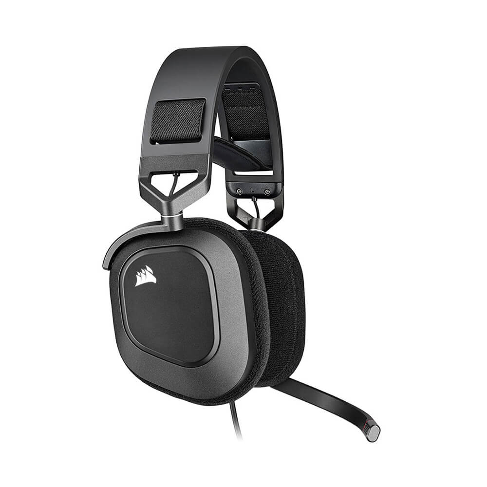 Corsair HS80 RGB USB Gaming Headset - Wireless PC Headphones with Dolby Audio 7.1, Noise-Cancelling Mic, Memory Foam Earpads - Black (Perfect for FPS, Streaming & Competitive Gaming)