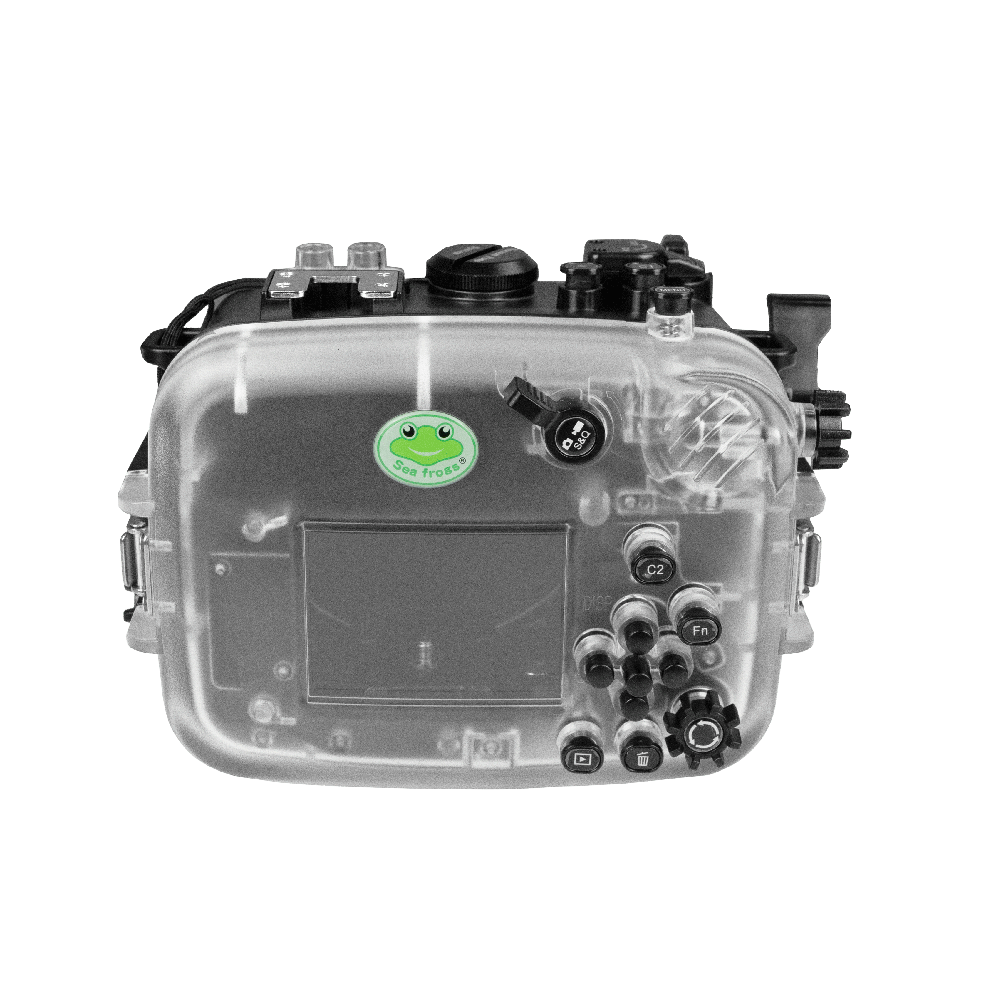 Sea Frogs 40M/130FT Waterproof Housing for Sony ZV-E1 with 4 Glass Flat Port - Compatible with Sony FE PZ 16-35mm f/4 G Lens - Perfect for Underwater Photography, Snorkeling & Scuba Diving