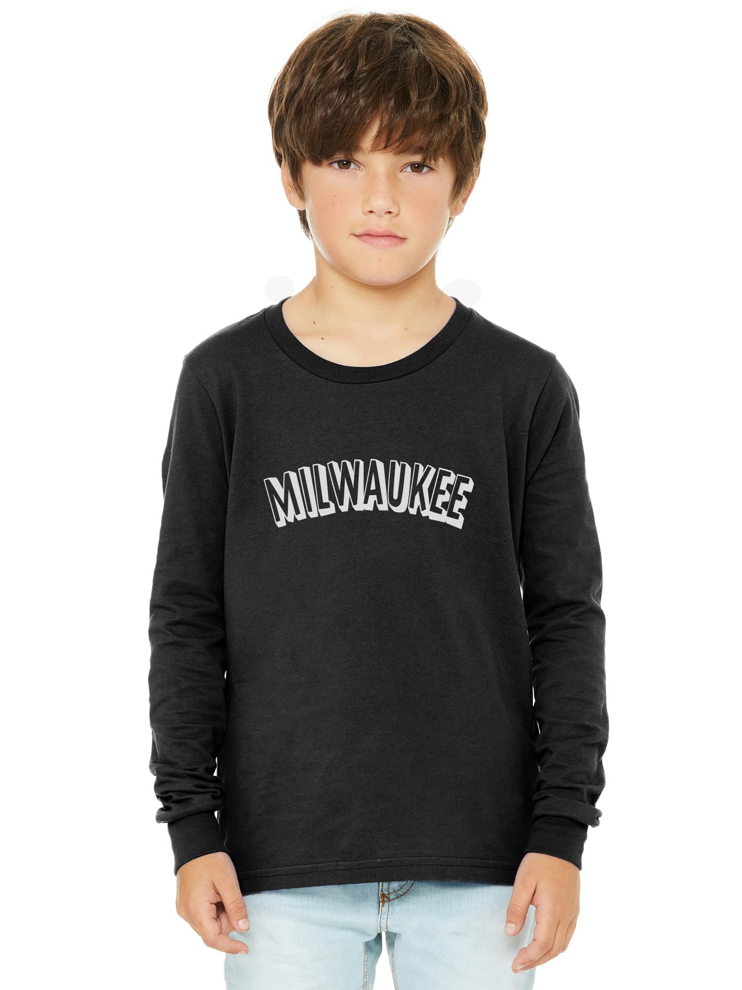 Daxton Youth Long Sleeve Basic T-Shirt - Soft Cotton Crewneck Tee for Boys & Girls - Perfect for School, Casual Wear & Everyday Outfits