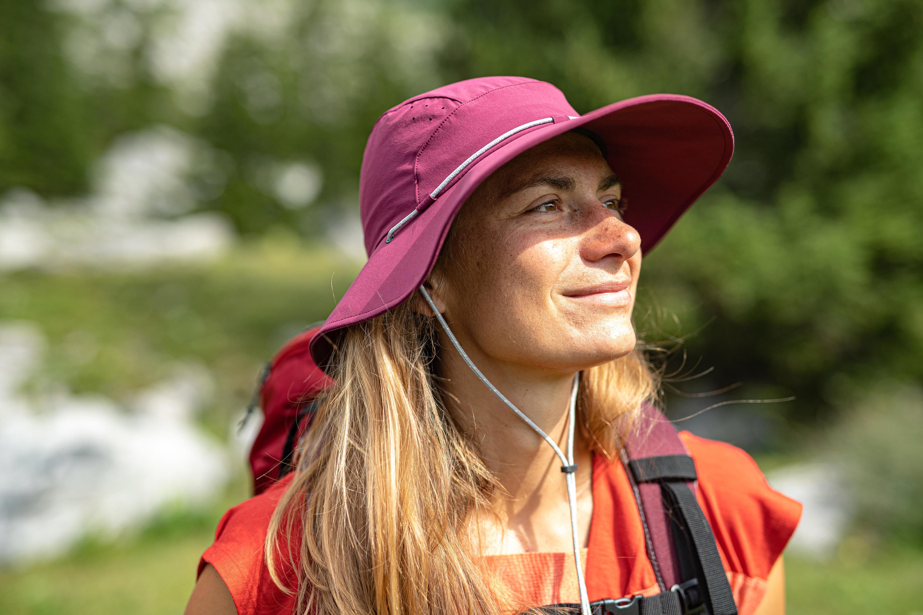 Forclaz Women's MT500 UPF 50+ Sun Protection Hiking Hat - Lightweight & Breathable for Outdoor Adventures, Trekking & Travel