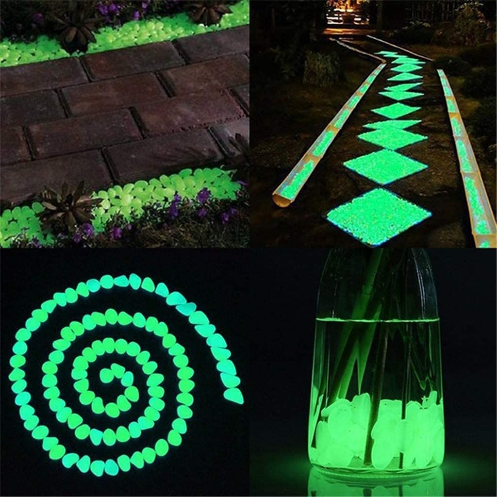 200pcs Glow in The Dark Pebbles - Luminous Garden Stones for Walkways, Pathways, Patio & Lawn Decor - Multicolor Glow Rocks for Nighttime Landscape Lighting & Outdoor Decoration (Perfect for Garden Edging, Driveway Markers & Poolside Accents)
