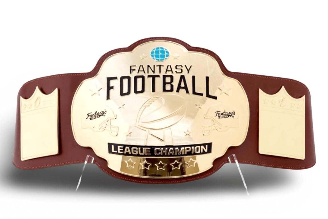 FantasyJocks Fantasy Football Championship Belt - Brown Bomber | Premium Trophy Belt for Fantasy Football Winners | Perfect for Victory Celebrations & Sports Awards