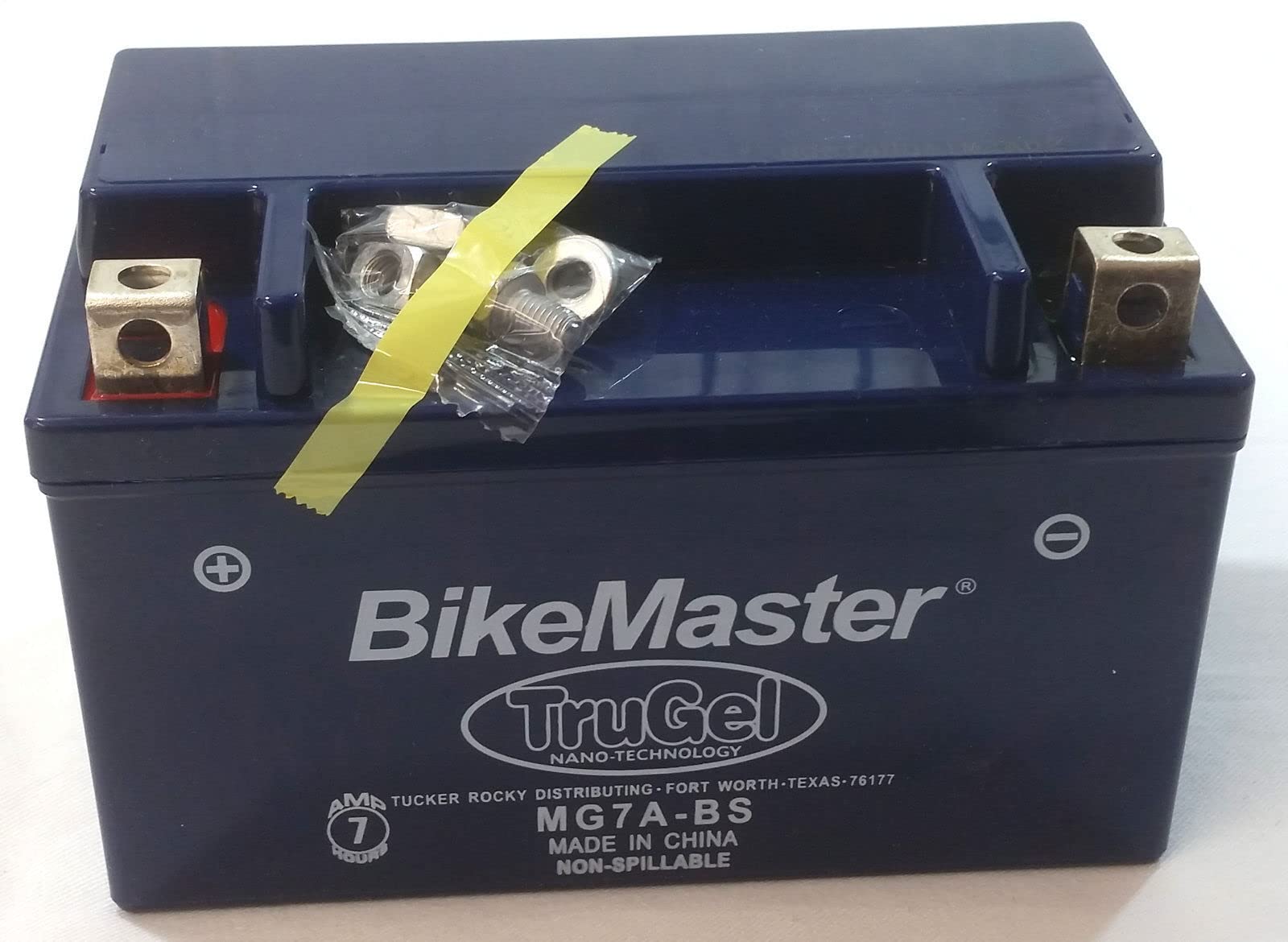 BikeMaster MG7A-BS RPM TruGel Gel Cell Battery - High-Performance Powersports Battery for Motorcycles, ATVs & UTVs - Maintenance-Free & Vibration Resistant - Perfect for Off-Road, Racing & Daily Commuting