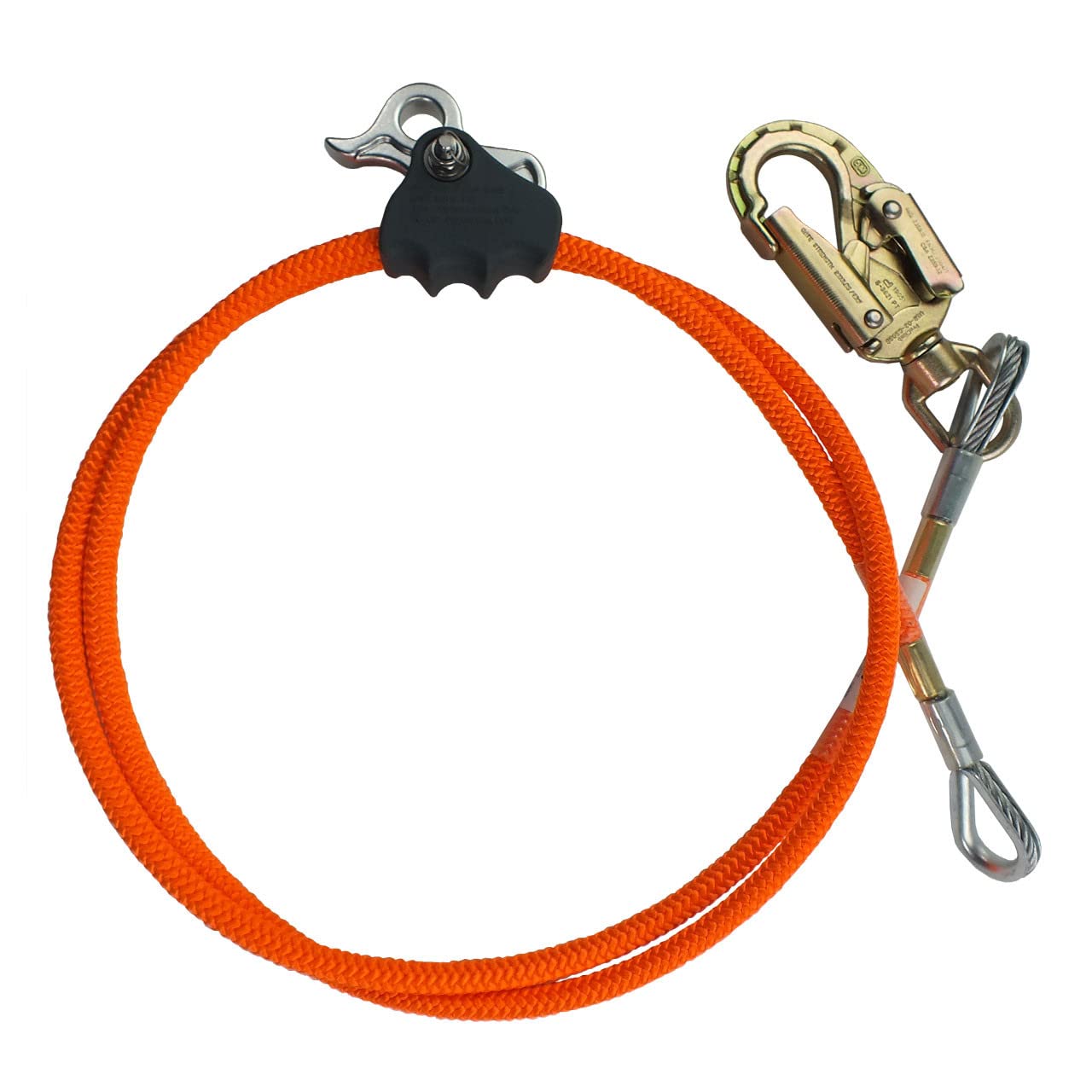 **All-in-One Adjustable Tree Lanyard Flip Line Kit with Removable Better Grab Adjuster & Swivel Eye Snaphook – 5/8 Inch x 12 Feet – Fall Protection Gear for Arborists & Tree Climbers – Perfect for Tree Trimming, Logging & Outdoor Work**