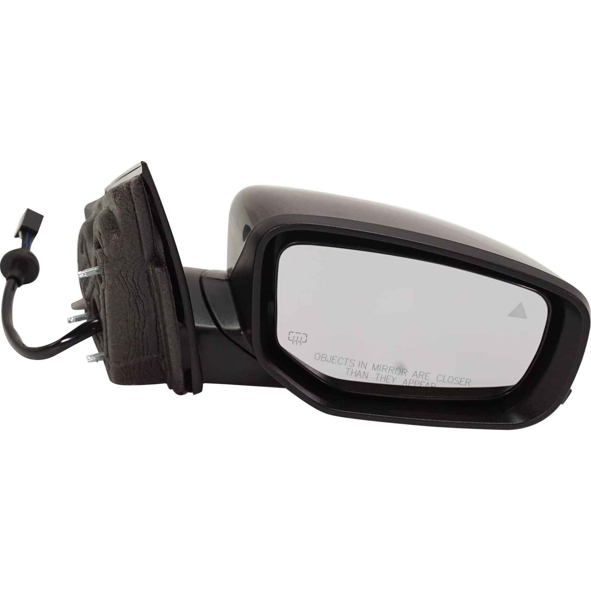 Power Heated Side Mirror with Signal Light & Blind Spot Monitor for 2013-2015 Dodge Dart - Passenger Side, Puddle Lamp, Paintable - Perfect for Night Driving and Parking Safety