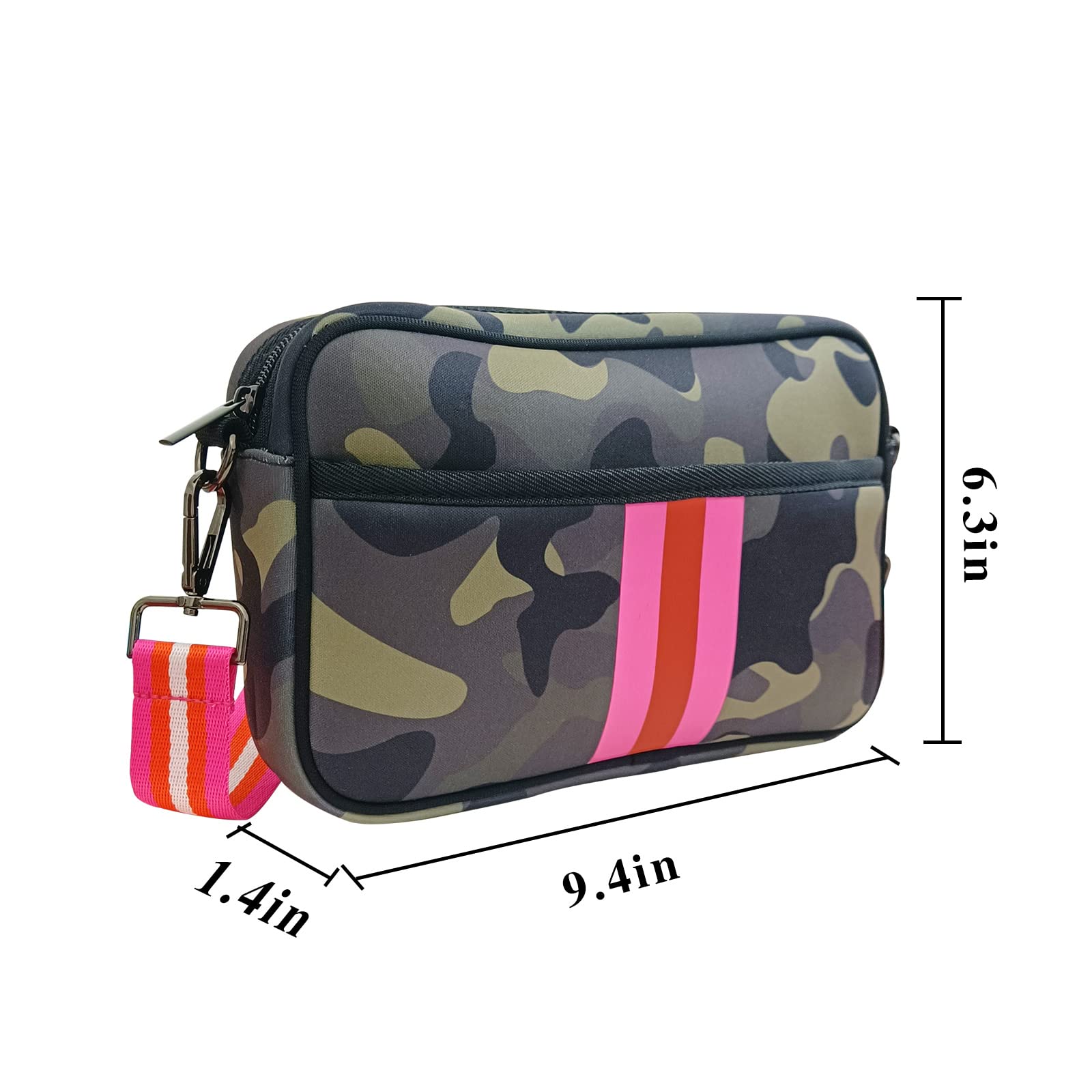 Neoprene Crossbody Bag for Women - Stylish Messenger Tote for Travel & Daily Use