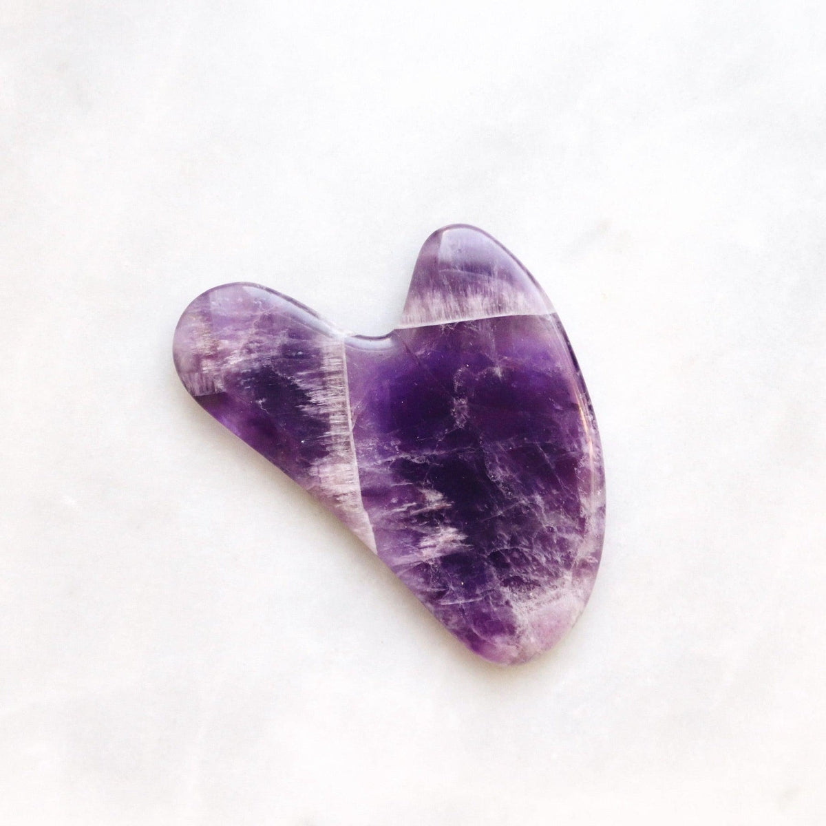 Natural Amethyst Gua Sha Facial Lifting Tool for Face Massage & Skin Care - Reduce Wrinkles & Improve Circulation | Perfect for Home Spa & Self-Care Routine