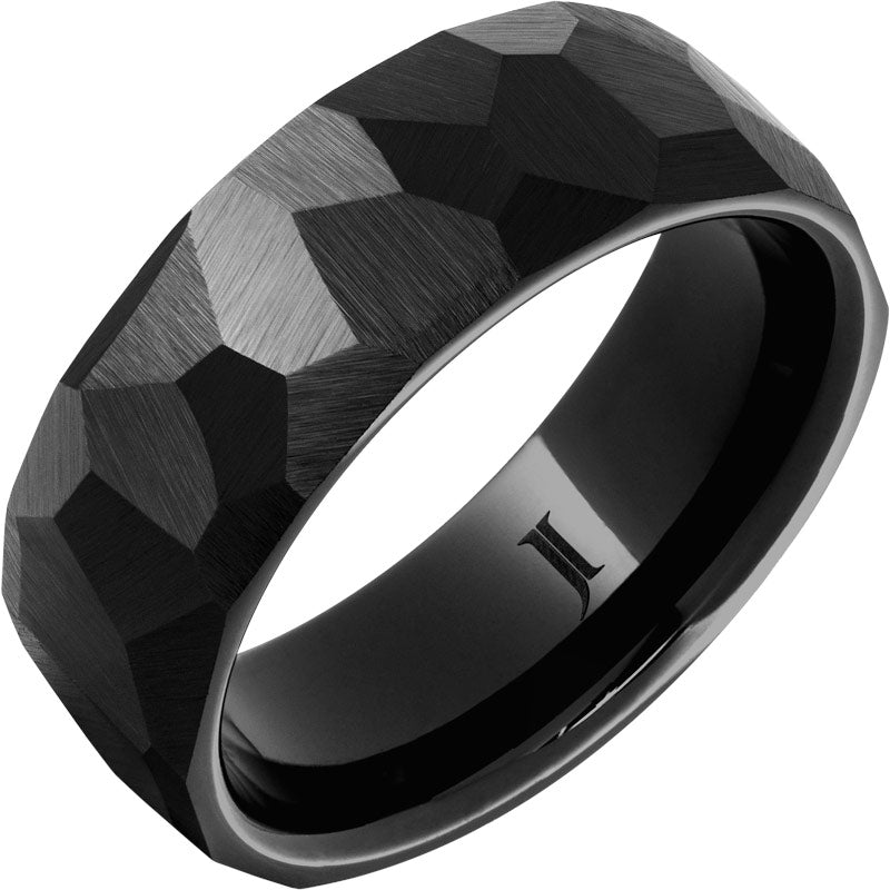 Black Diamond Ceramic™ Chisel Ring for Men - Durable Tungsten Carbide Wedding Band - Perfect for Outdoor Adventures & Everyday Wear