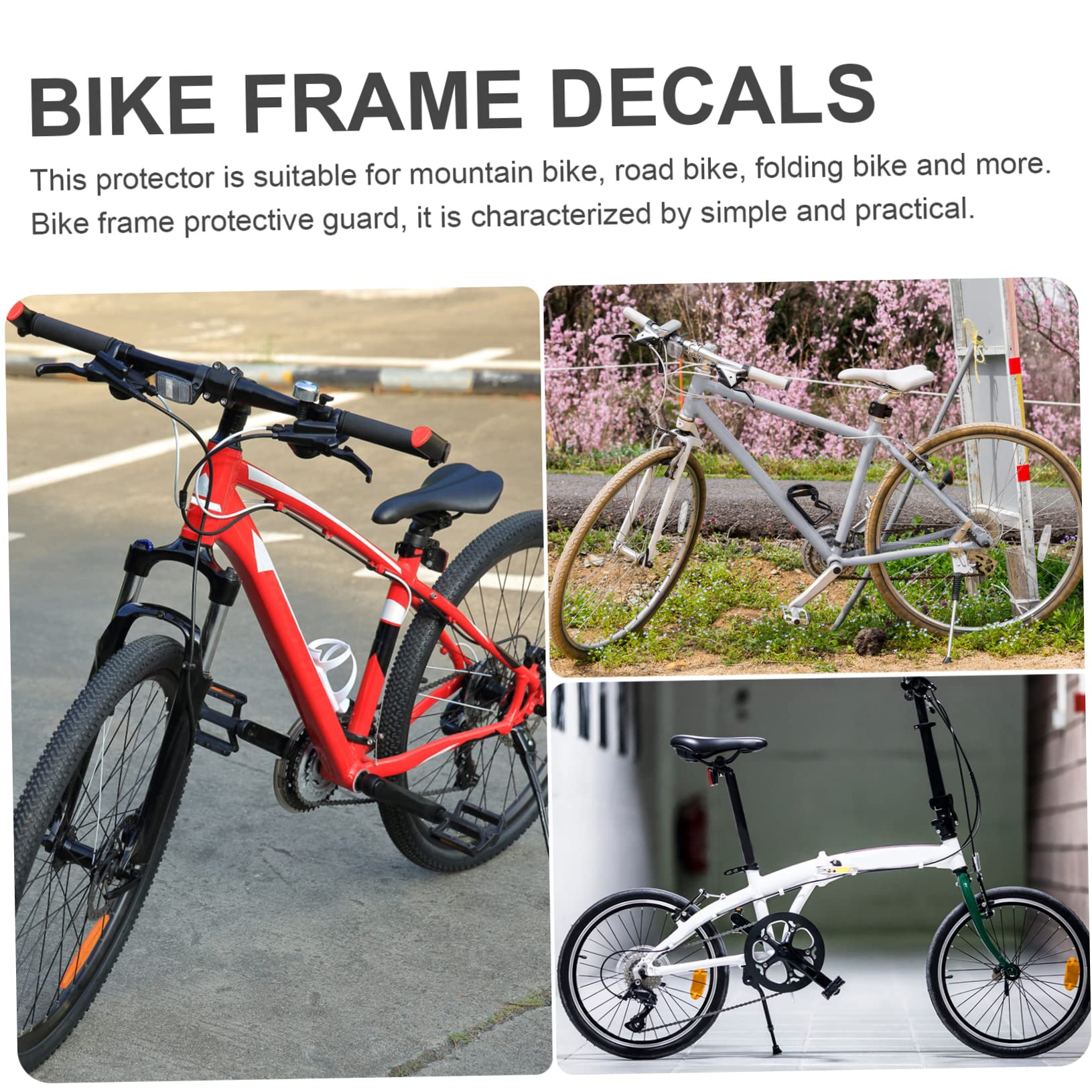 2-Pack Bicycle Chain Guard Stickers - Anti-Scratch Bike Frame Protection Decals, Chainstay Protector Tapes for Road & Mountain Bikes - Prevent Scratches During Cycling & Commuting