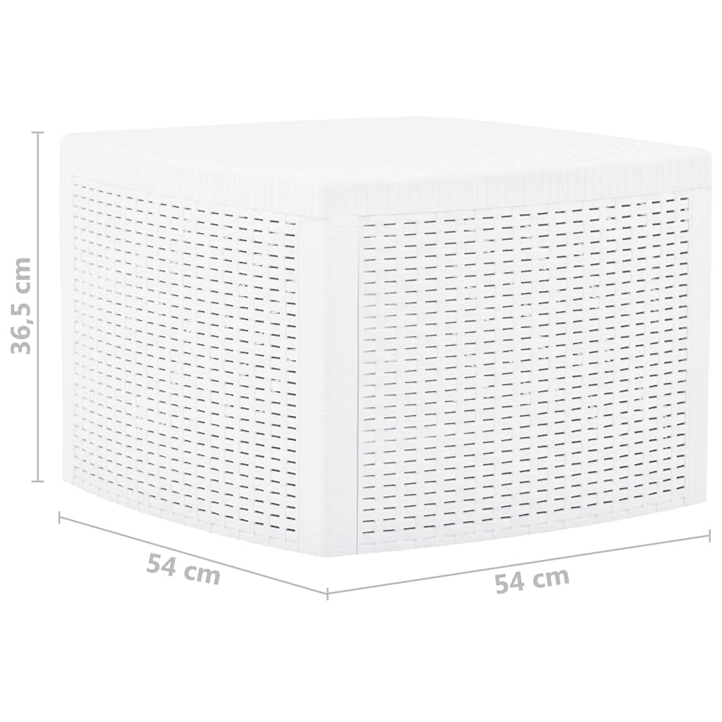 Modern Minimalist Outdoor Patio Side Table with Extra Storage Space - 21.3