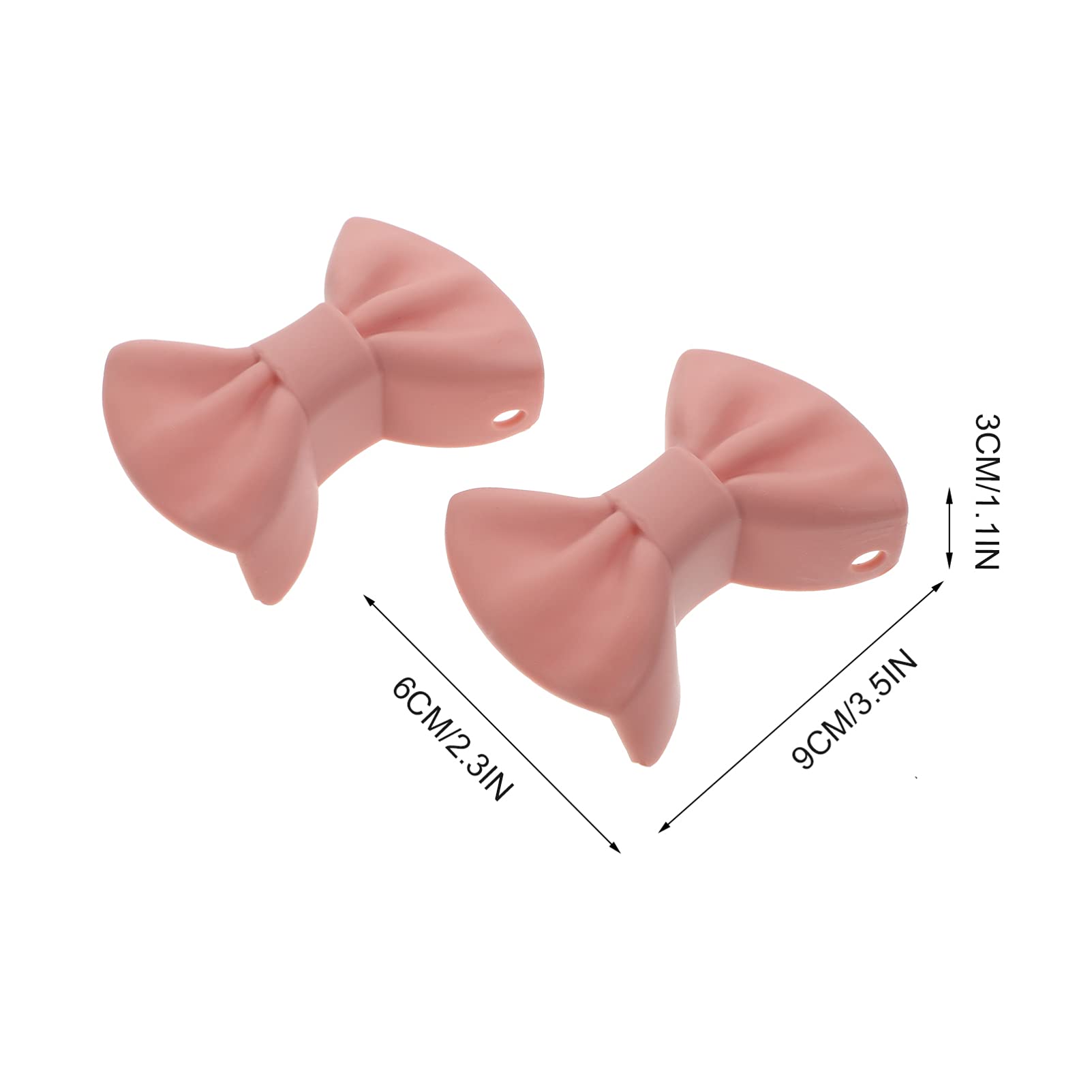 Cabilock 4pcs Silicone Heat Insulation Clips - Bow Design Pot Holders, Heat Resistant & Non-Slip Kitchen Clips, Wall Mountable (Pink) - Perfect for Cooking, Baking & Hanging Kitchen Utensils