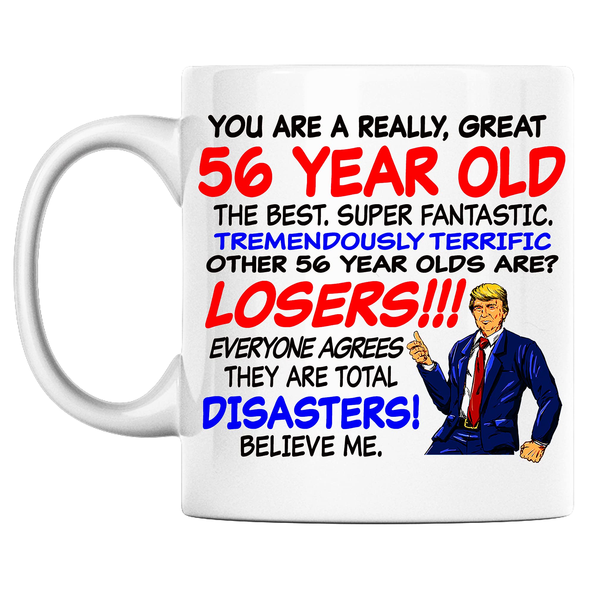 Best 56th Birthday Mug for Trump Supporters - Vintage 1965 Born Gift Idea - Perfect for Coffee, Tea & Office Use