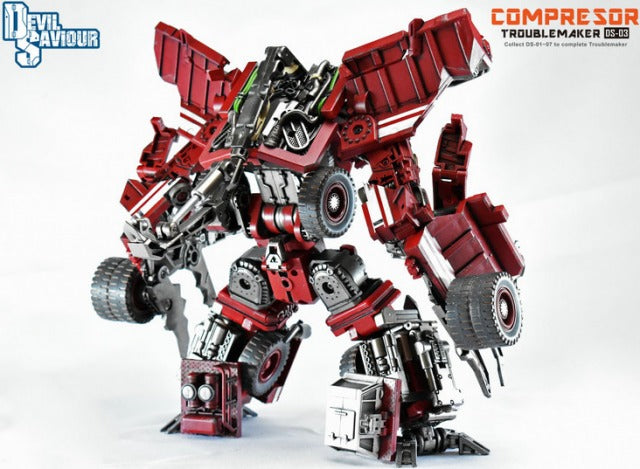 Devil Saviour DS 03 Compressor Trouble Maker Combiner - High-Quality Transformable Robot Toy for Collectors & Action Figure Enthusiasts | Perfect for Display, Play & Anime-Themed Decor