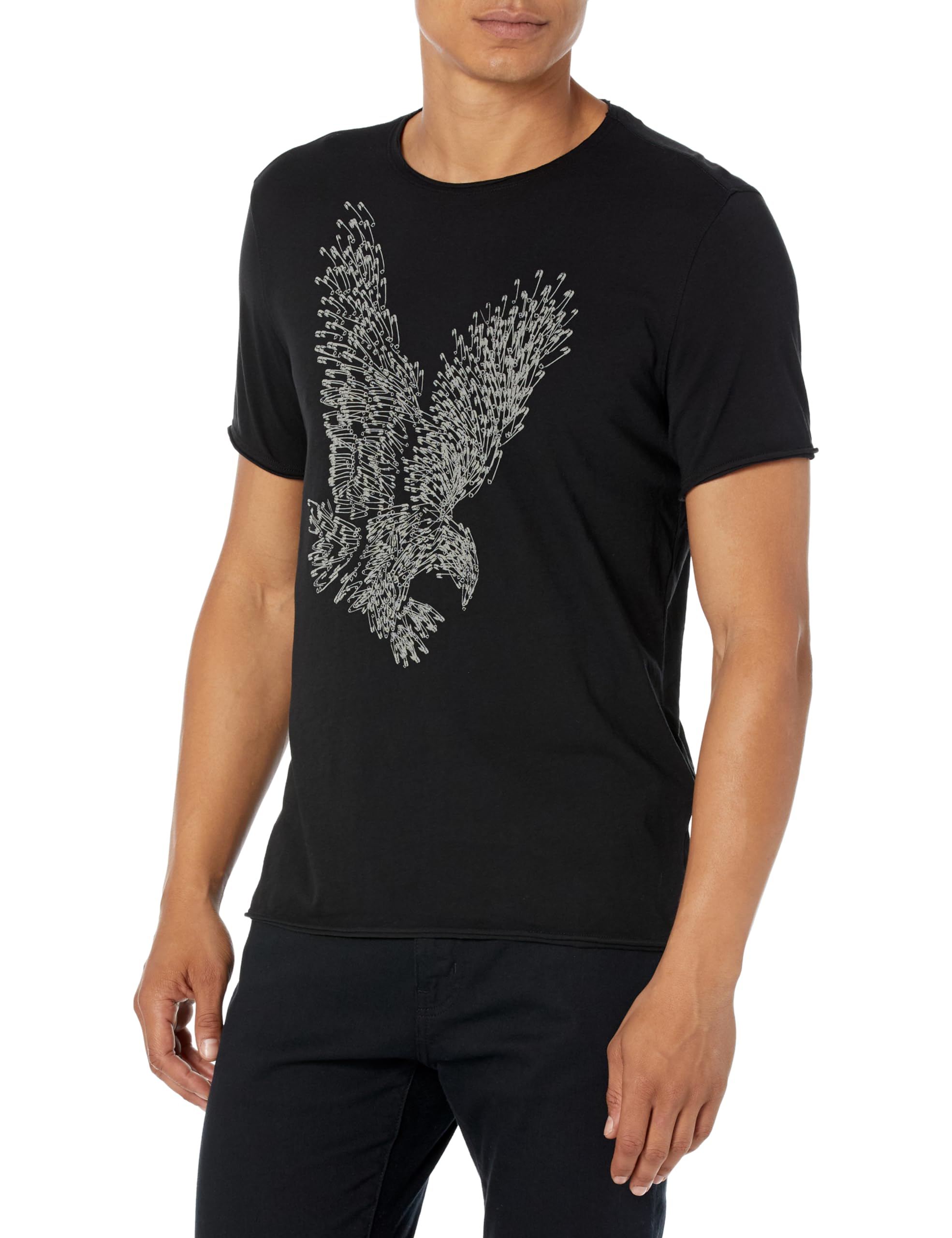 John Varvatos Men's Eagle Pins Graphic T-Shirt - Stylish Casual Tee for Everyday Wear & Street Fashion