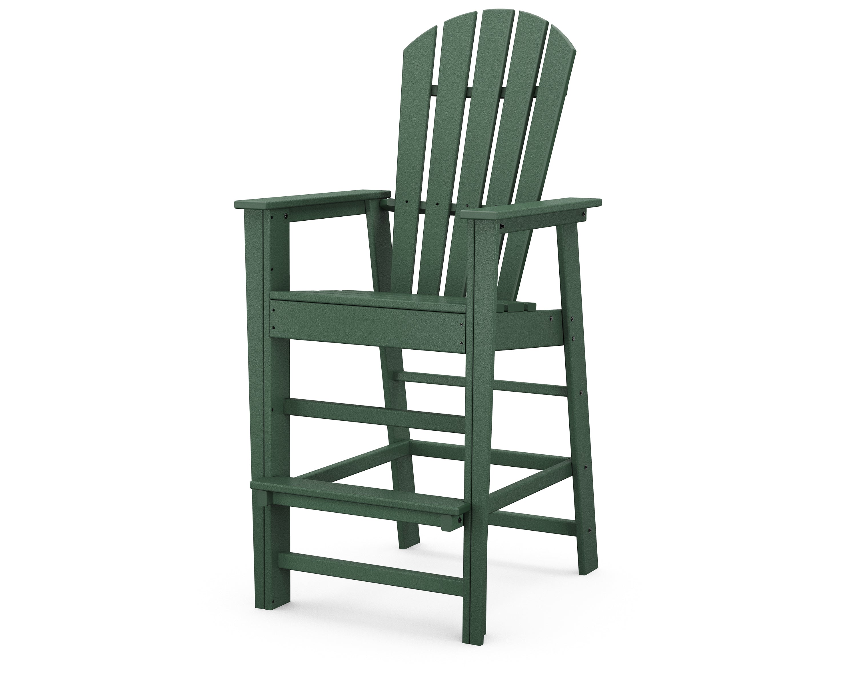 POLYWOOD South Beach Bar Chair - Outdoor Patio Furniture, Weather-Resistant Adirondack Style Bar Stool for Poolside, Deck, or Backyard - Comfortable & Durable Plastic Wood Material