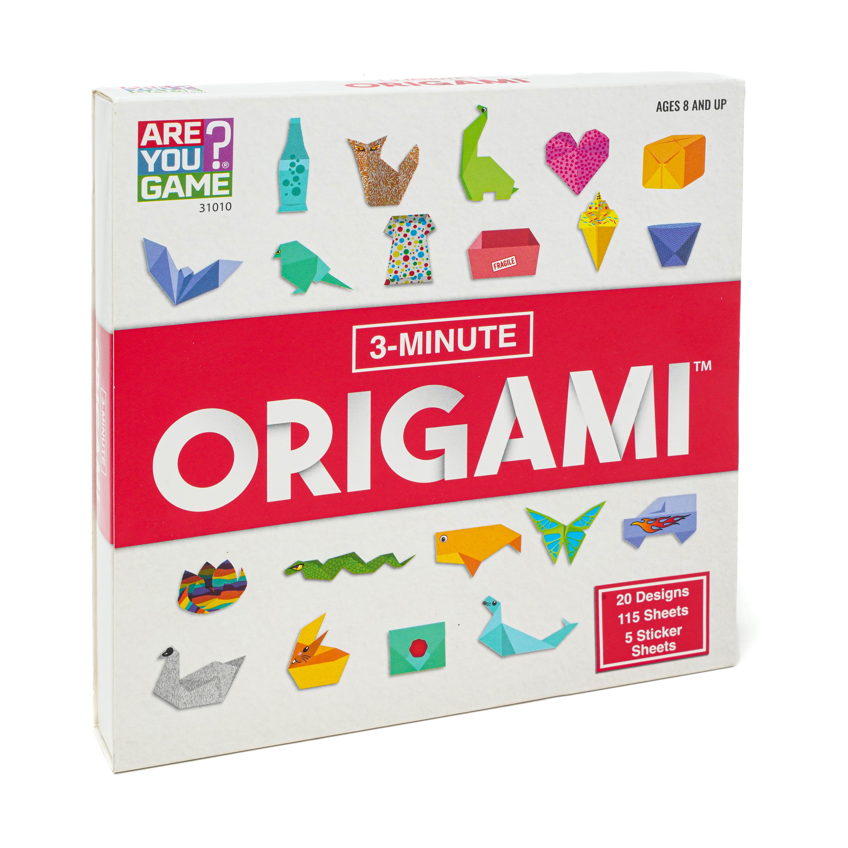 3 Minute Origami Kit - Quick & Easy Paper Folding Magic for Kids & Adults | Fun DIY Crafts, Party Activities & Creative Gift Idea