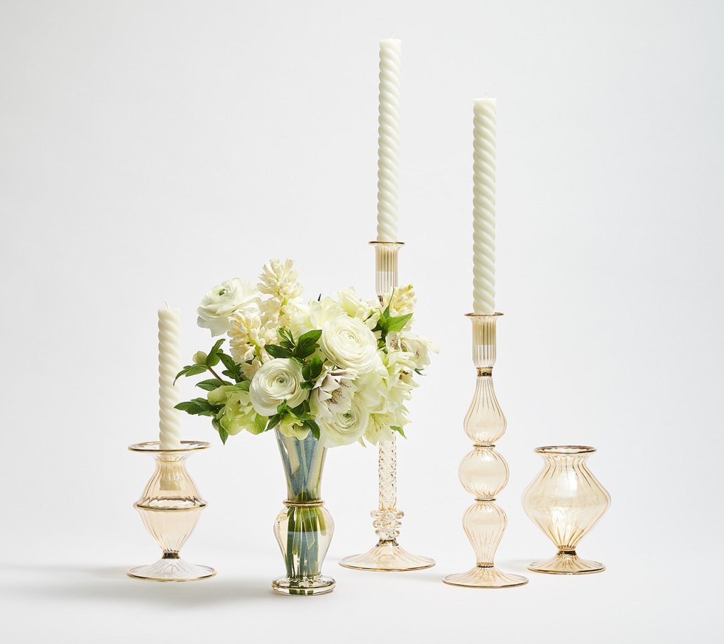 Champagne Braided Candle Holder - Elegant Home Decor for Weddings, Parties & Romantic Dinners