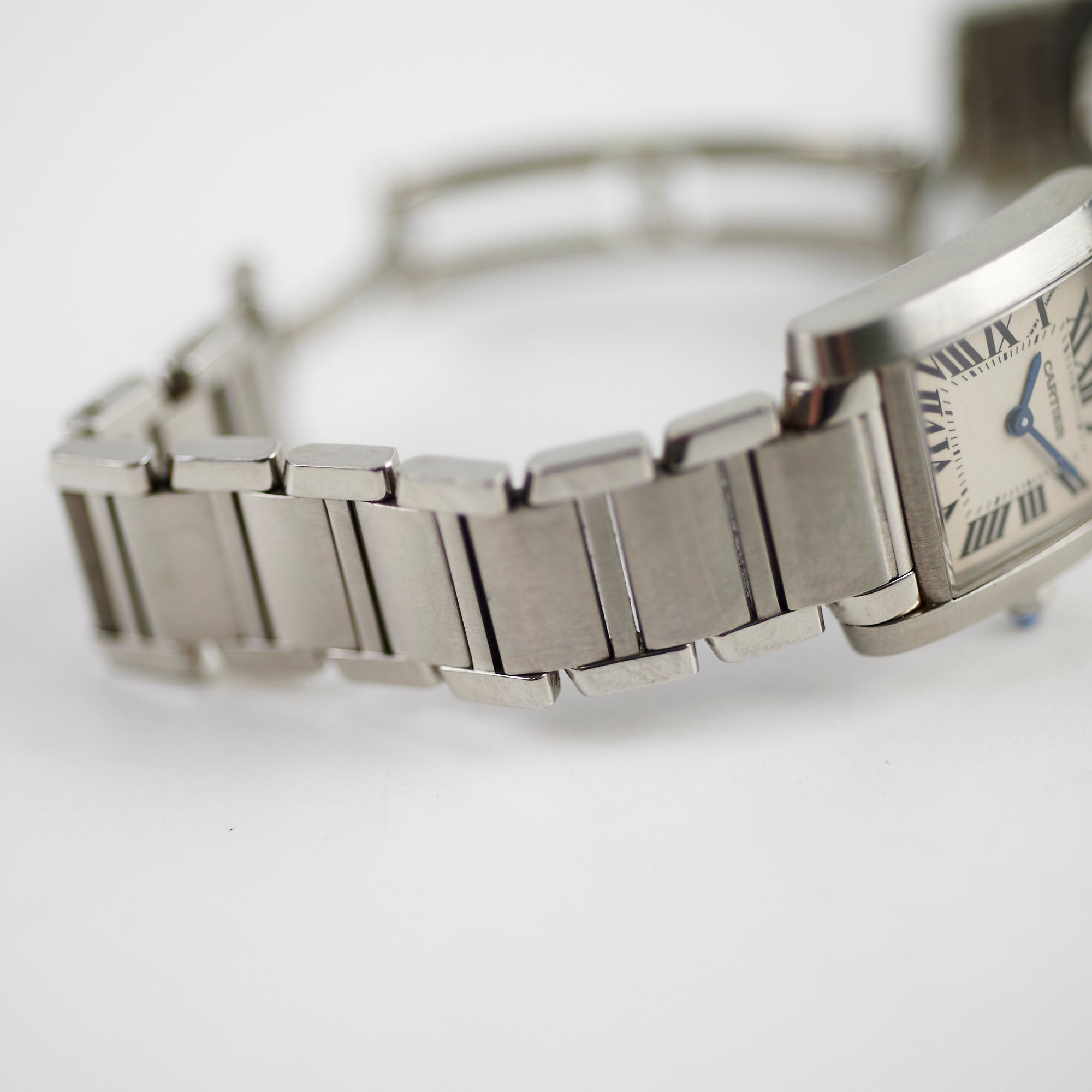 Cartier Tank Francaise Small Quartz Watch for Women - Luxury Gold-Tone Stainless Steel Dress Watch - Perfect for Business, Formal Events & Everyday Elegance