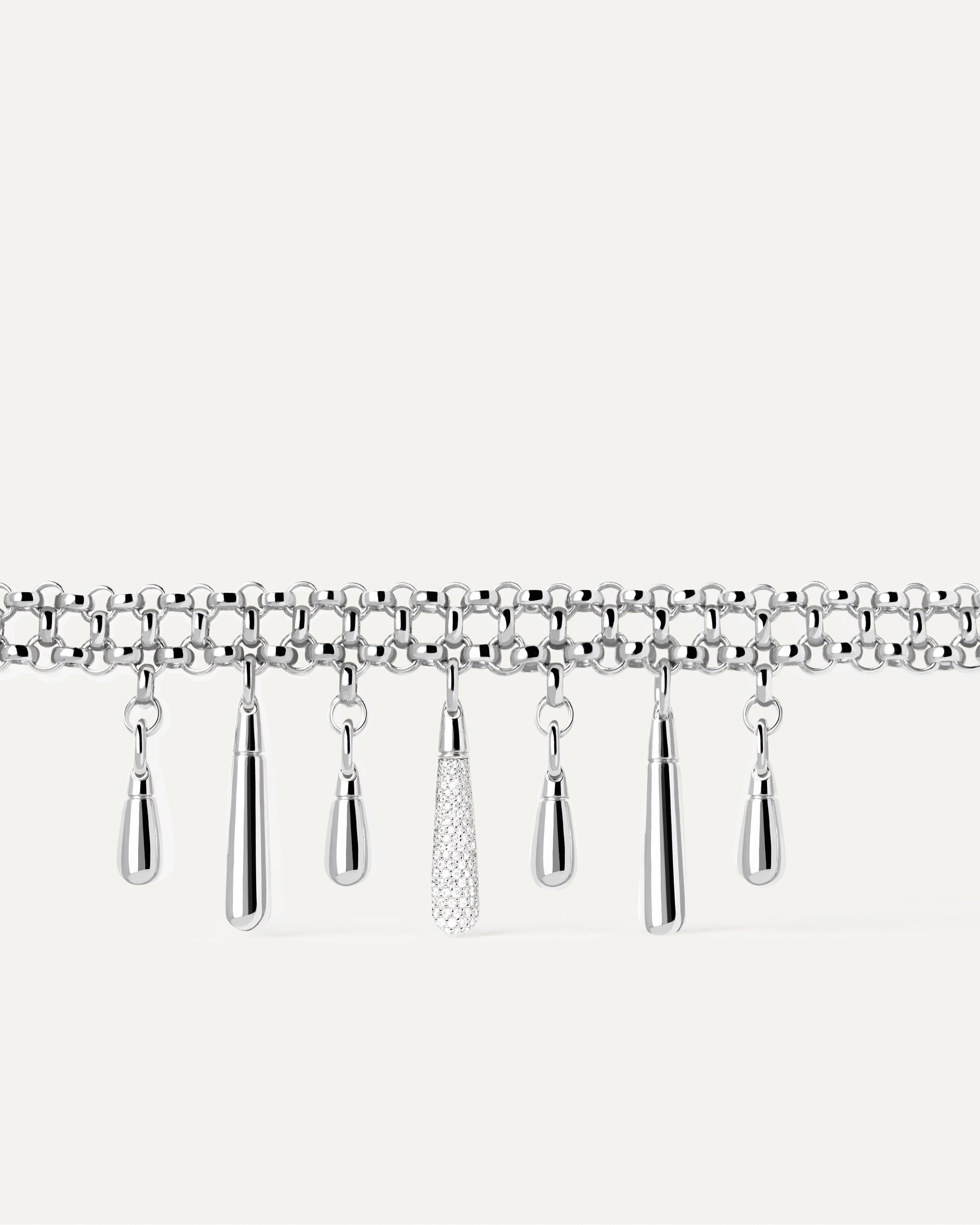 Elegant Jelly Silver Choker Necklace for Women - Trendy Adjustable Statement Piece for Parties, Weddings & Everyday Wear